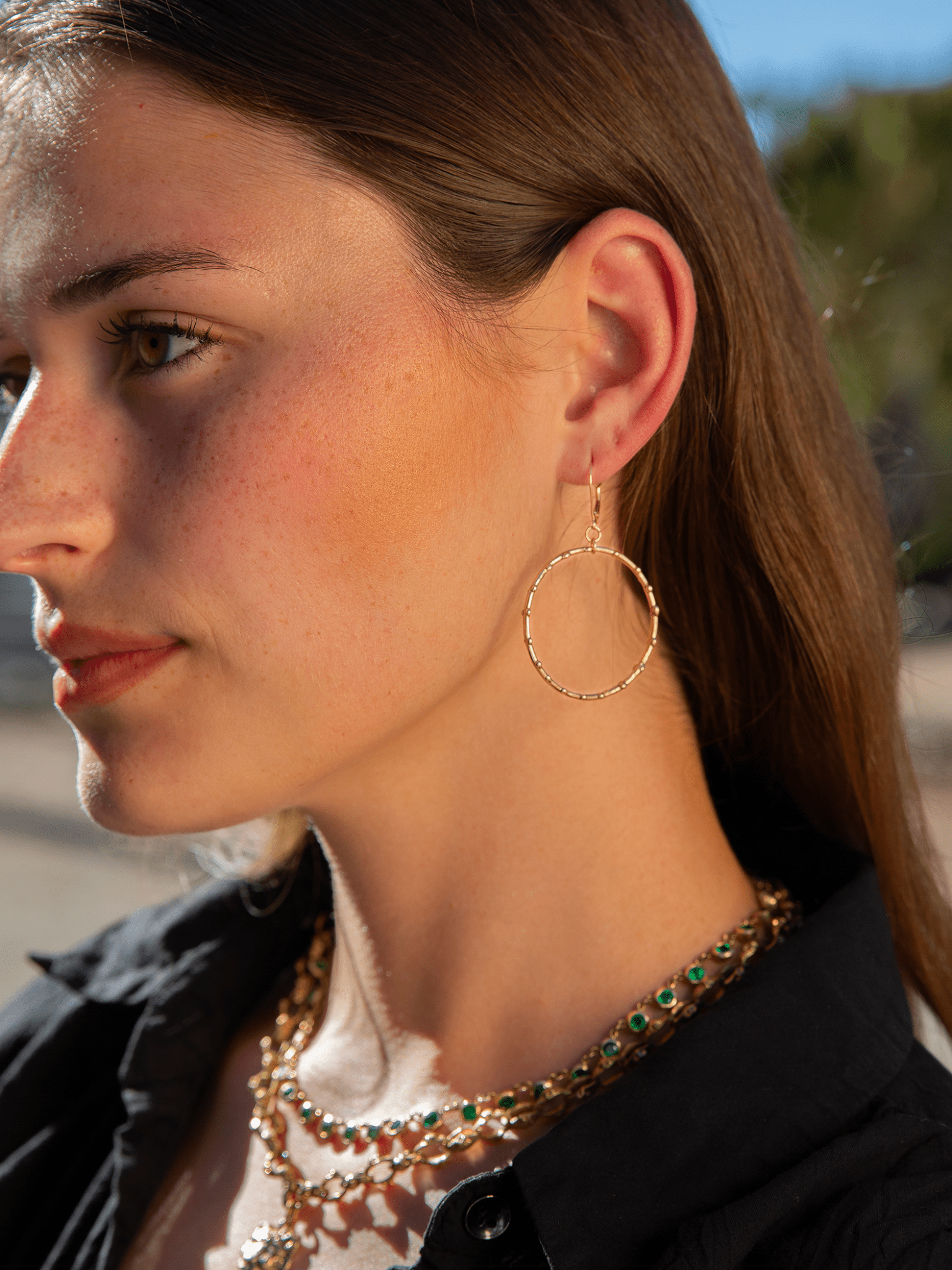 Golden Circle Earrings - Jes MaHarry