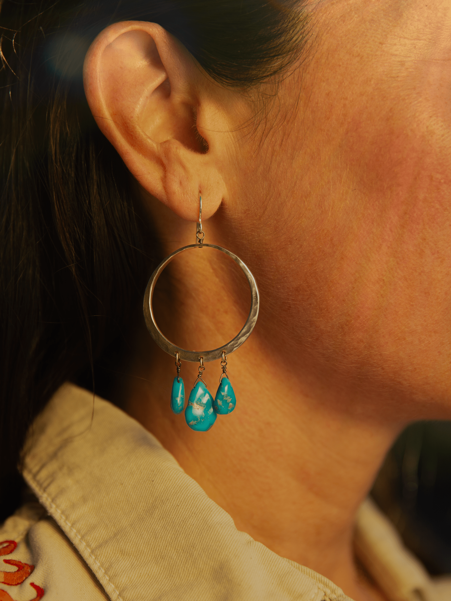 Turquoise Drops Earrings - Jes MaHarry