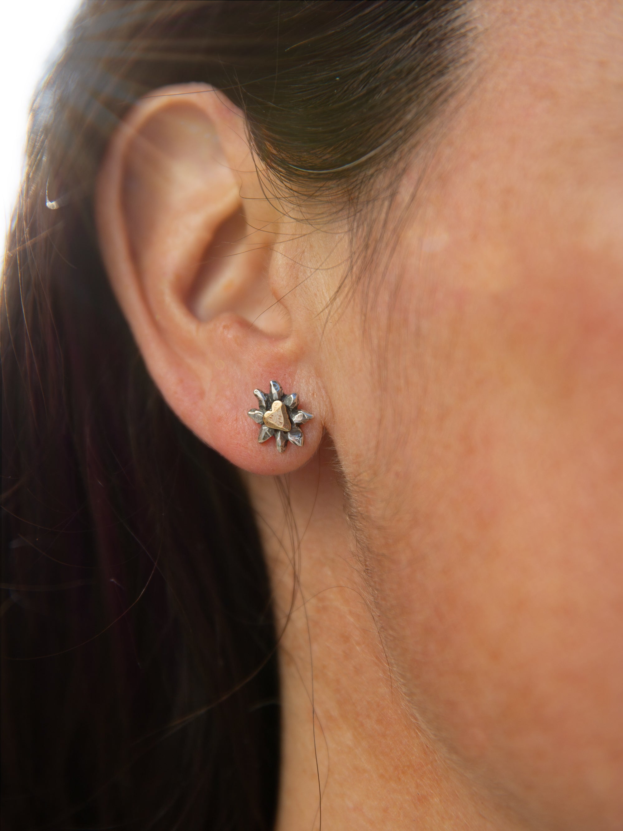 Flower Heart Earrings