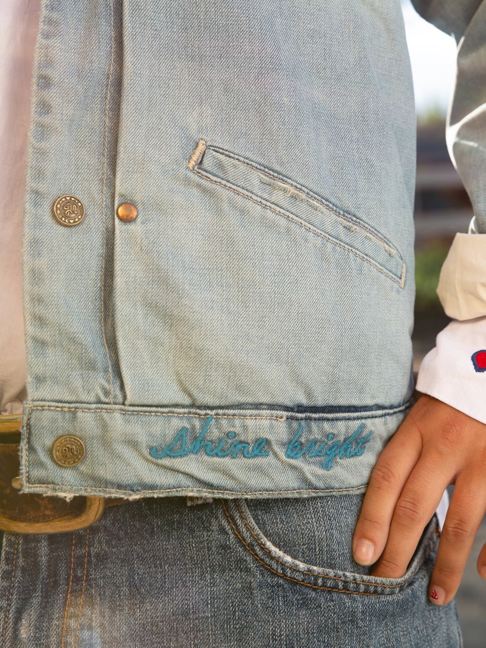 Here Comes The Sun Denim Jacket - Jes MaHarry