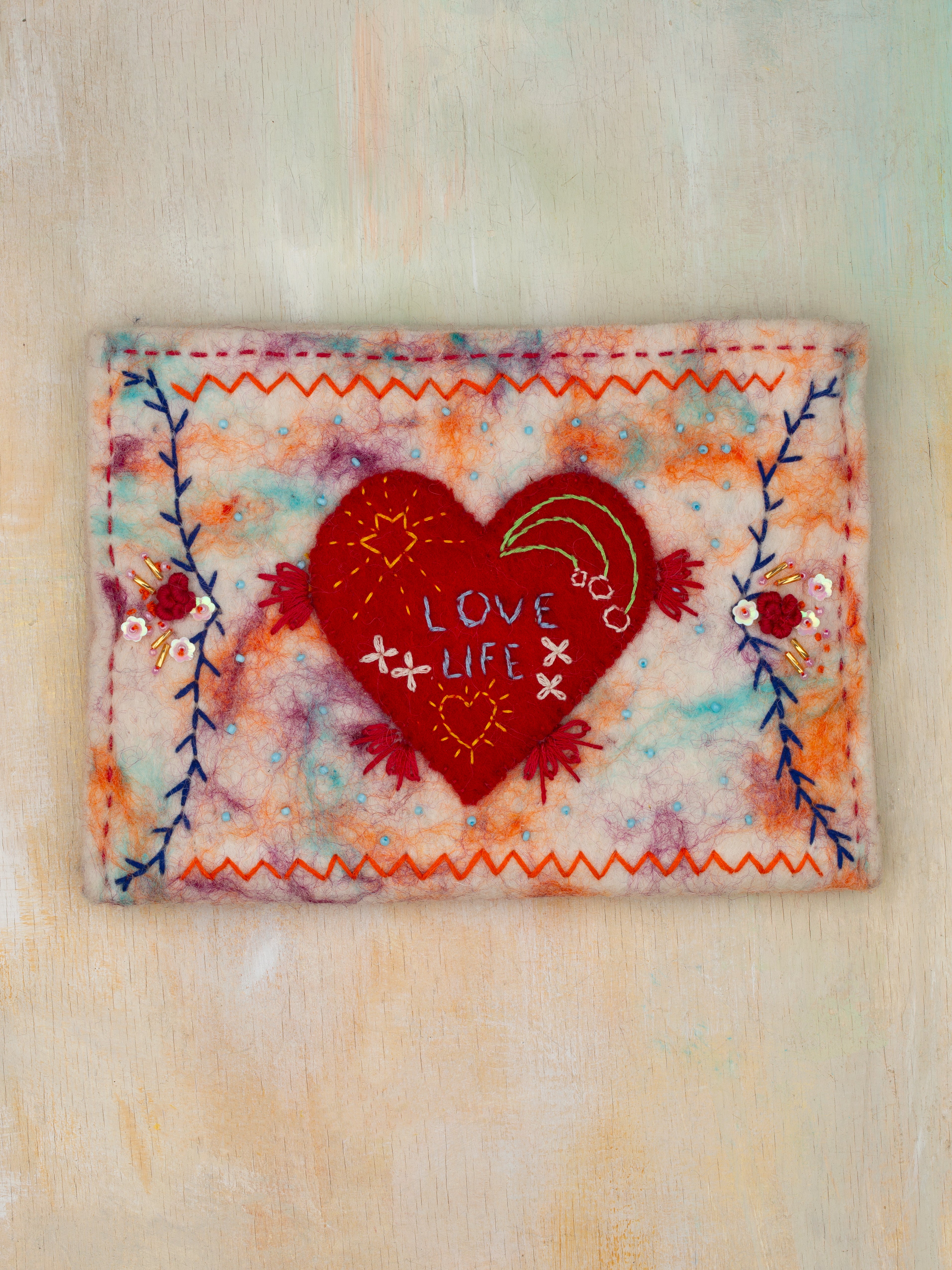 100% Handmade Felted Wool Jewelry Pouches