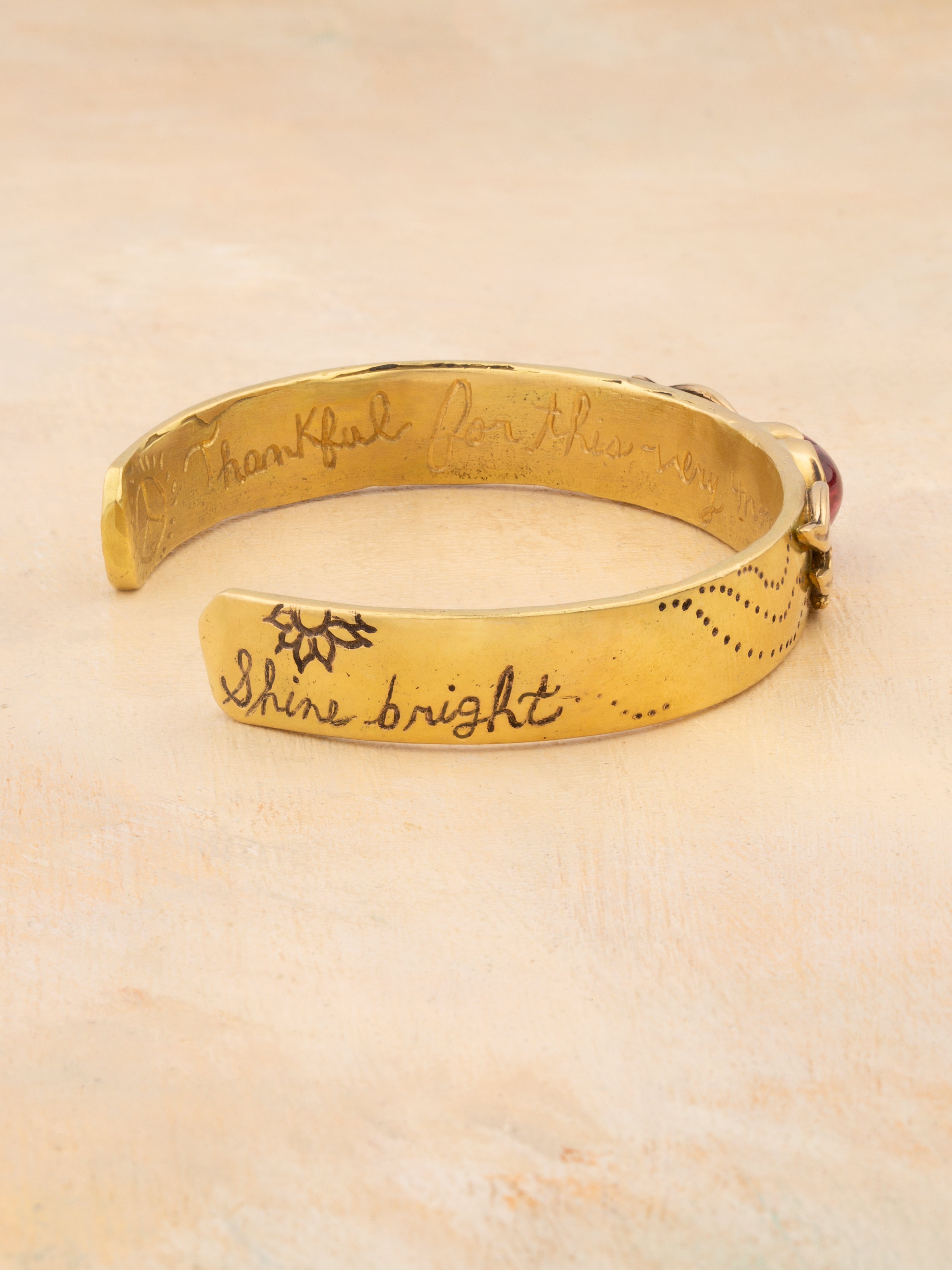Shine Bright and Love Life Cuff