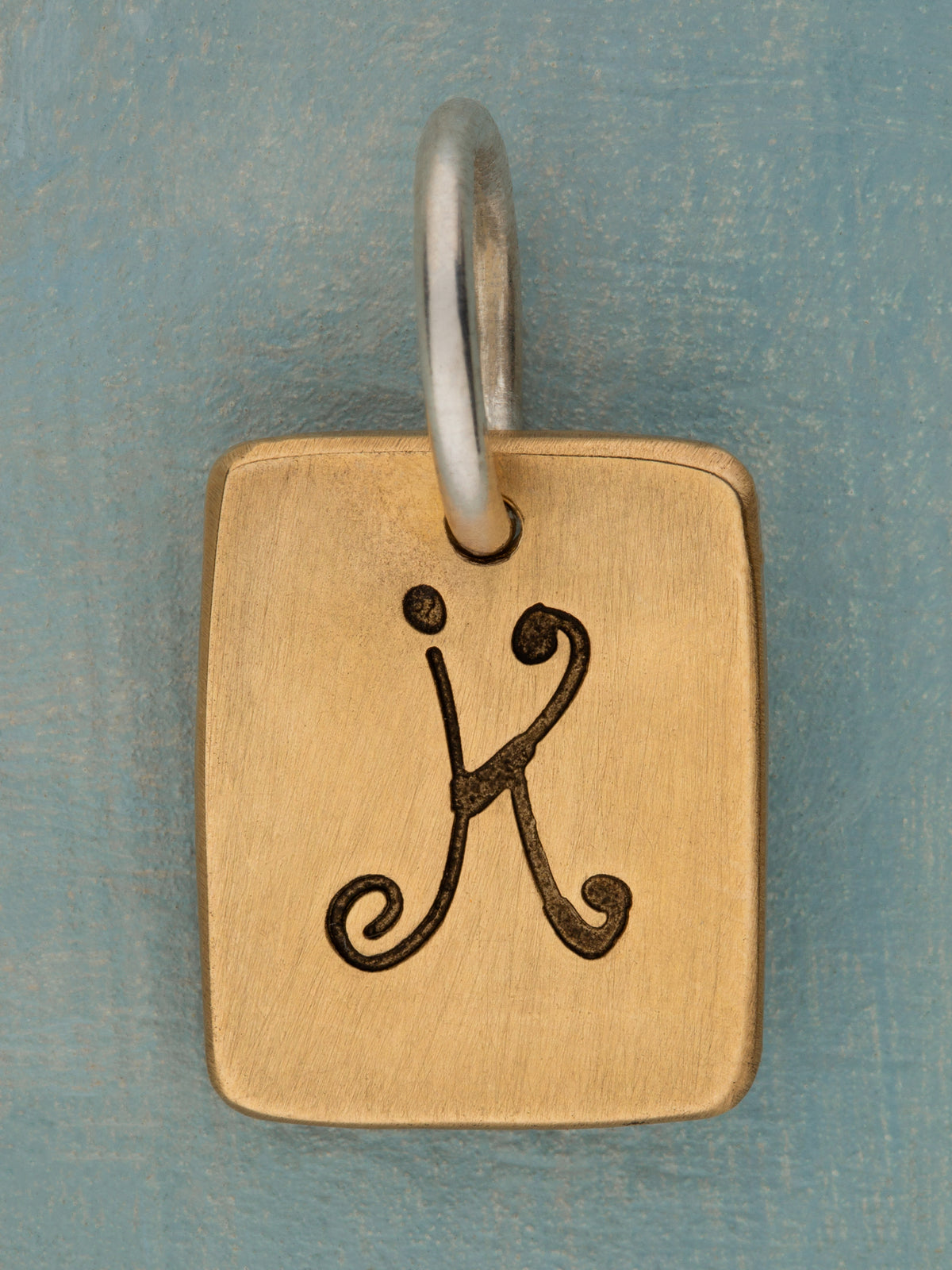 Stamped Initial Charm