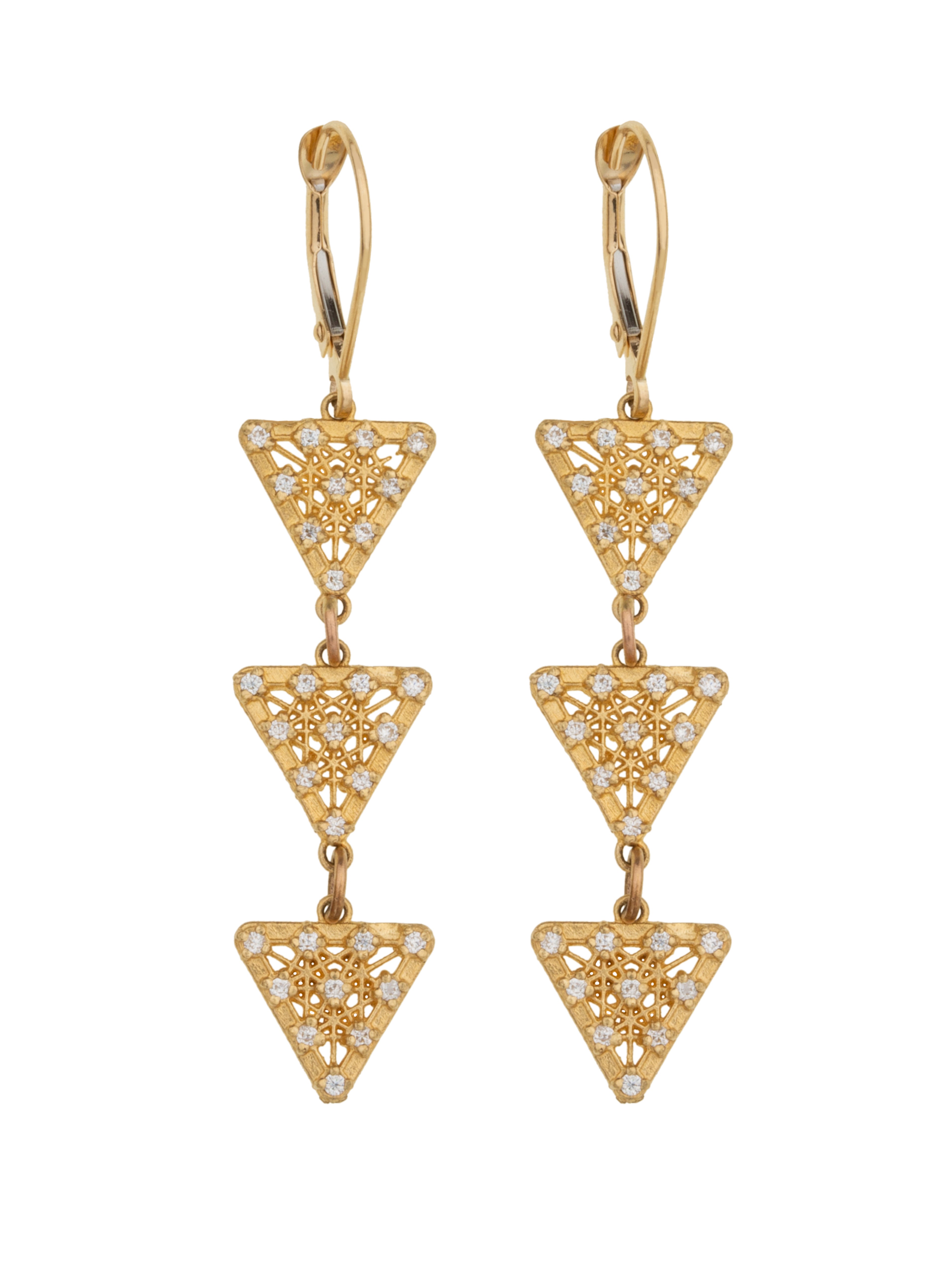 Sacred Pyramid Drop Earrings