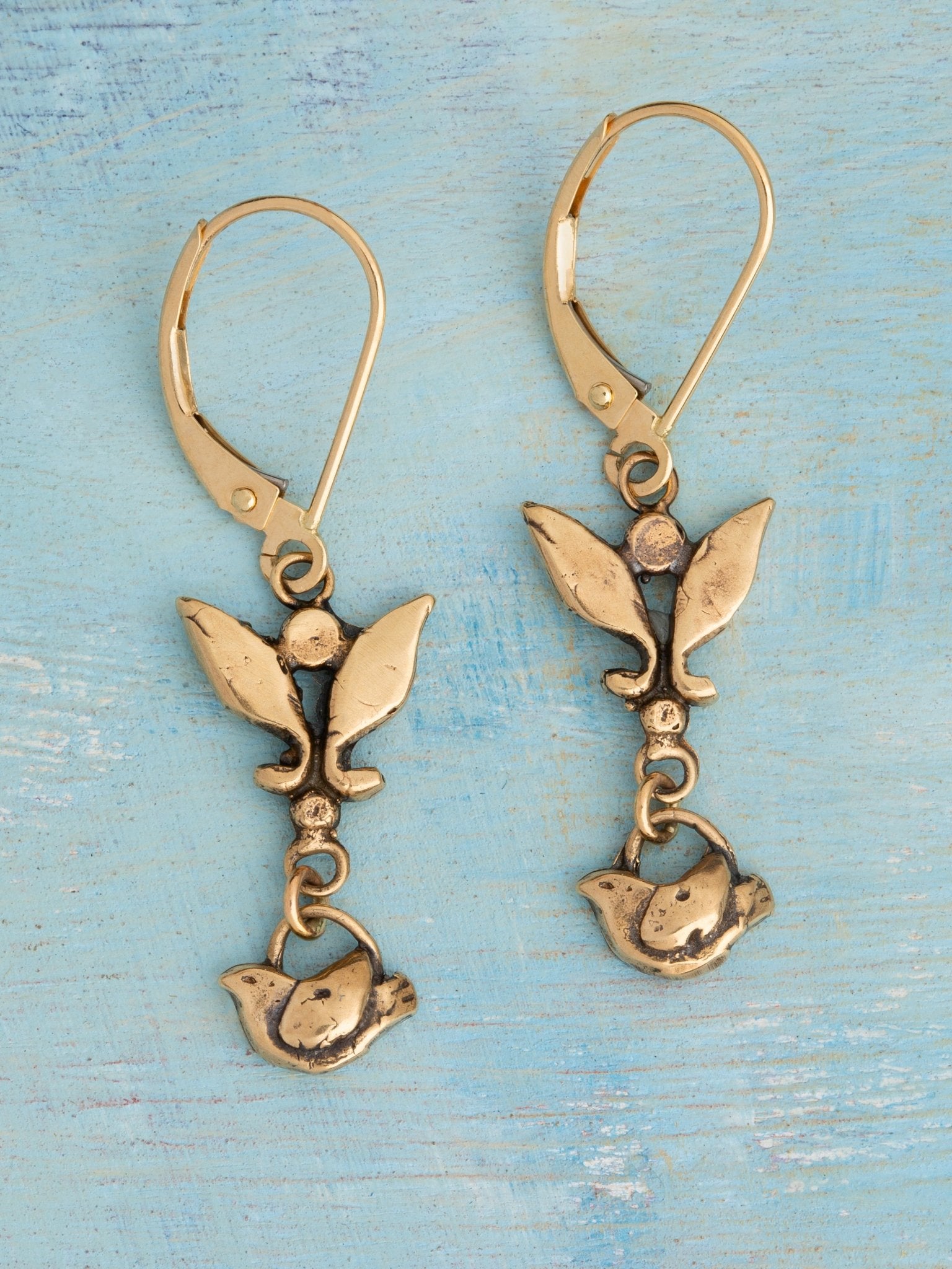 Golden Dove Earrings - Jes MaHarry