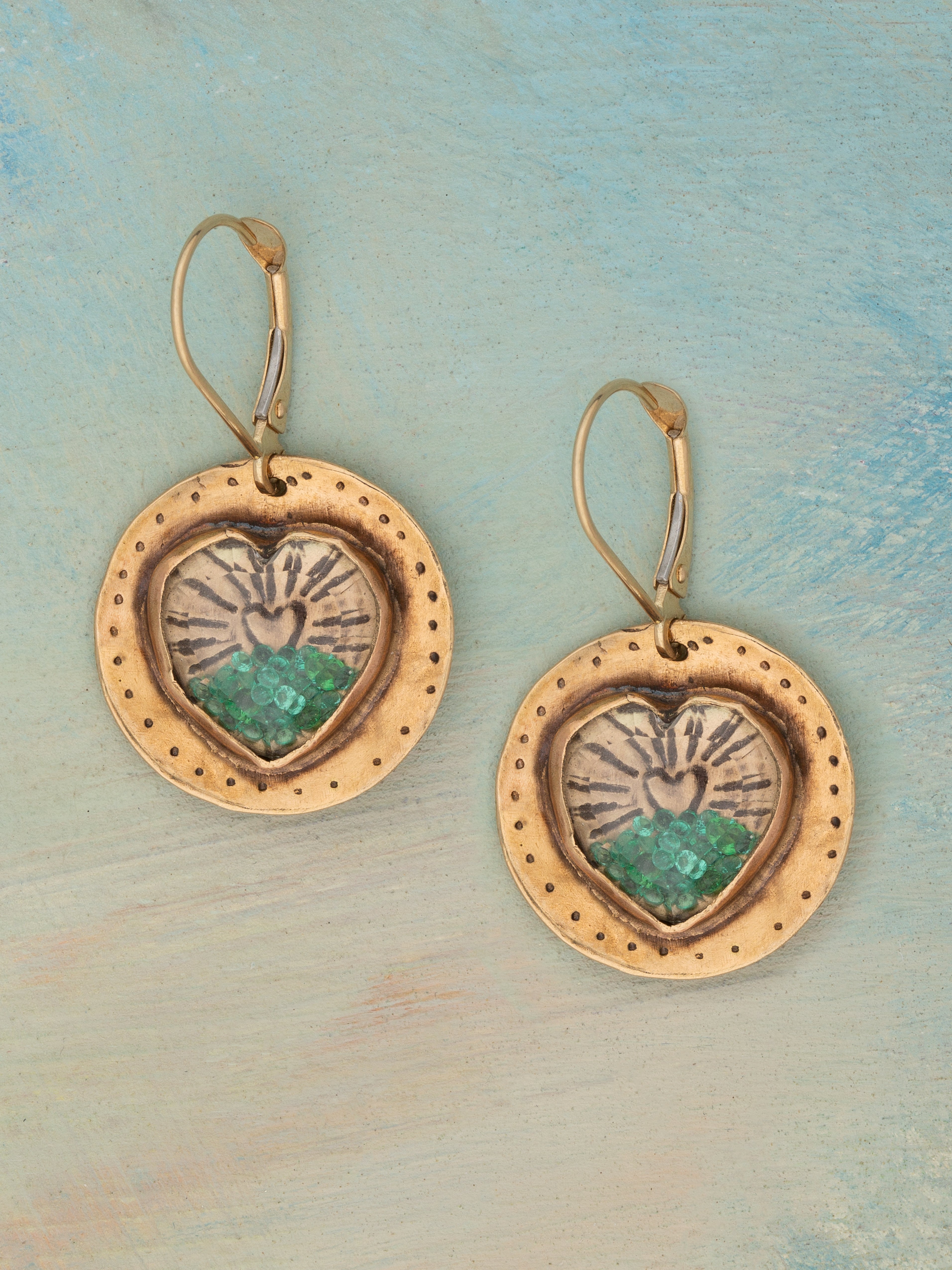 Emerald Love Earrings