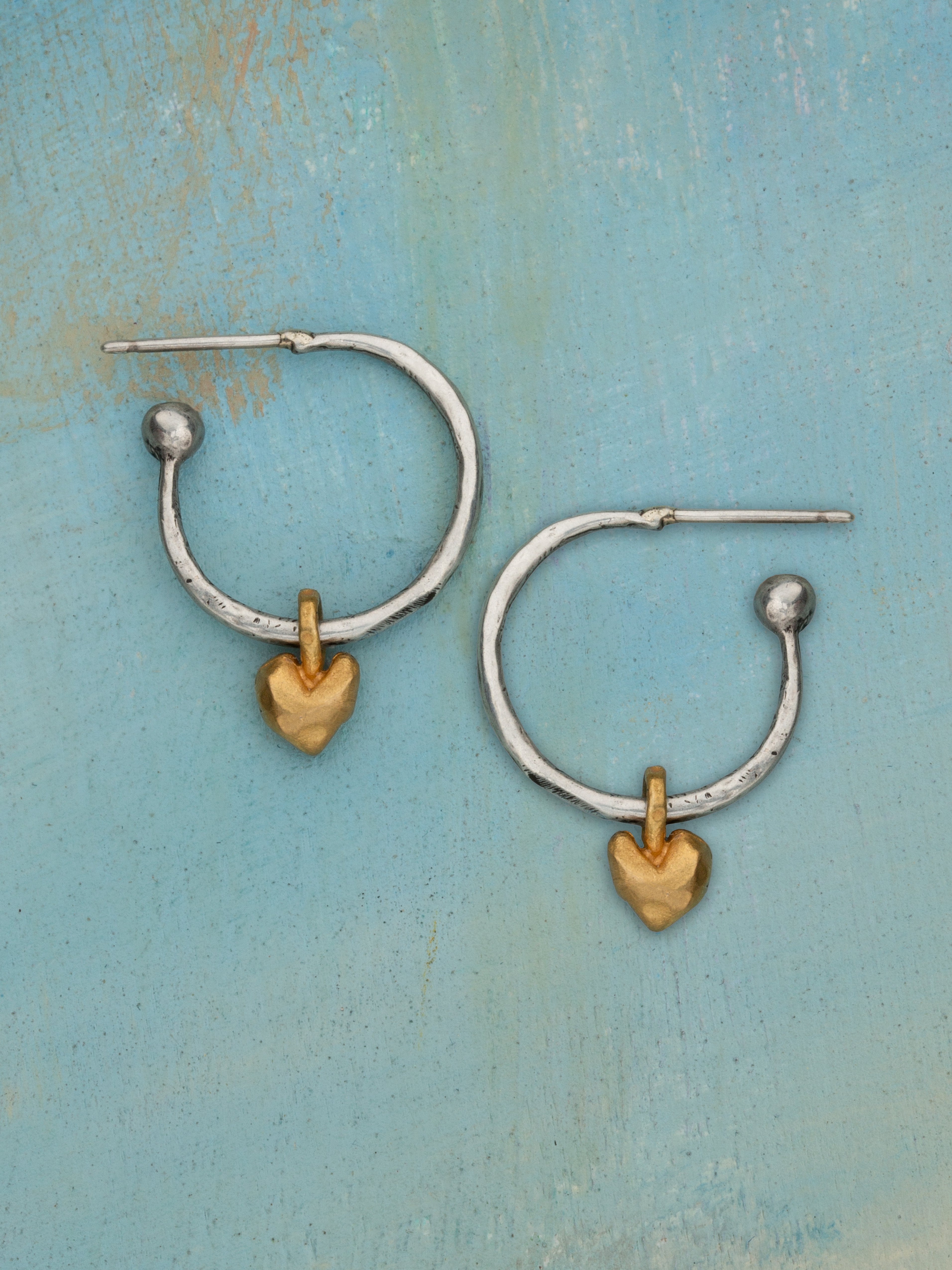 Golden Heartbeat Earrings