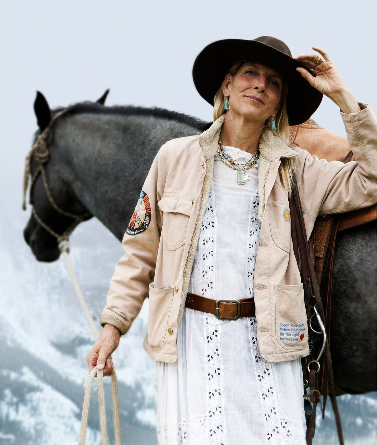 Ojai Cowgirl Hat in Black — Jes MaHarry