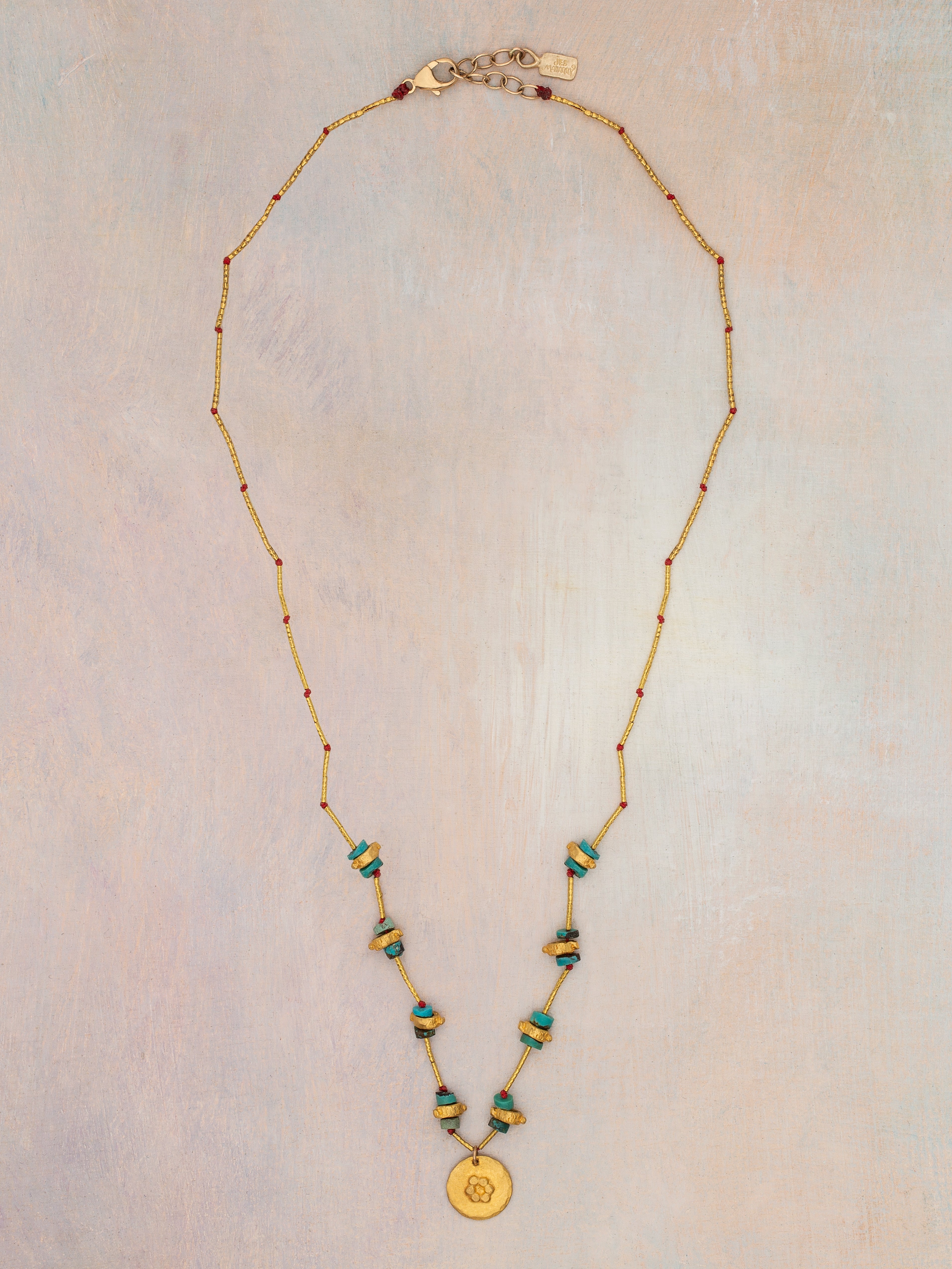 Ancient Gold Daisy Necklace