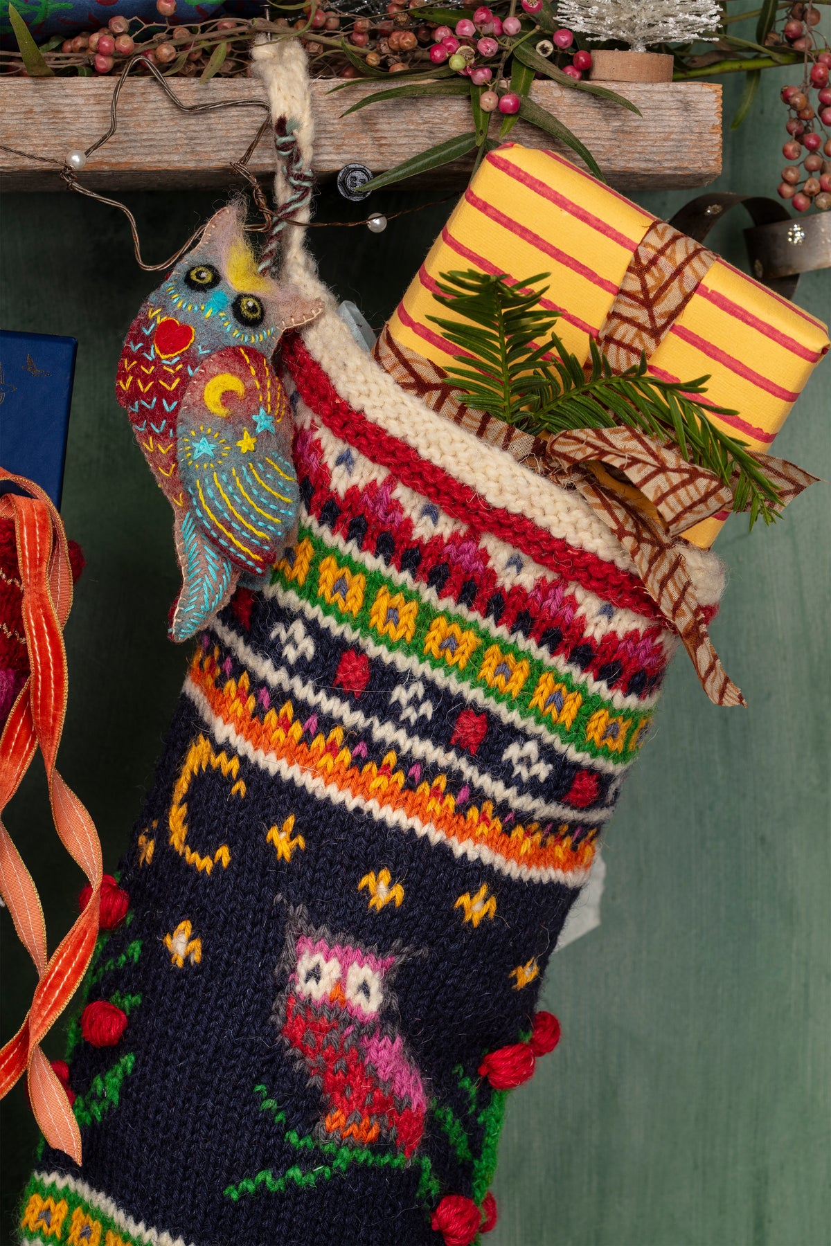 Wise Owl Handknit Stocking