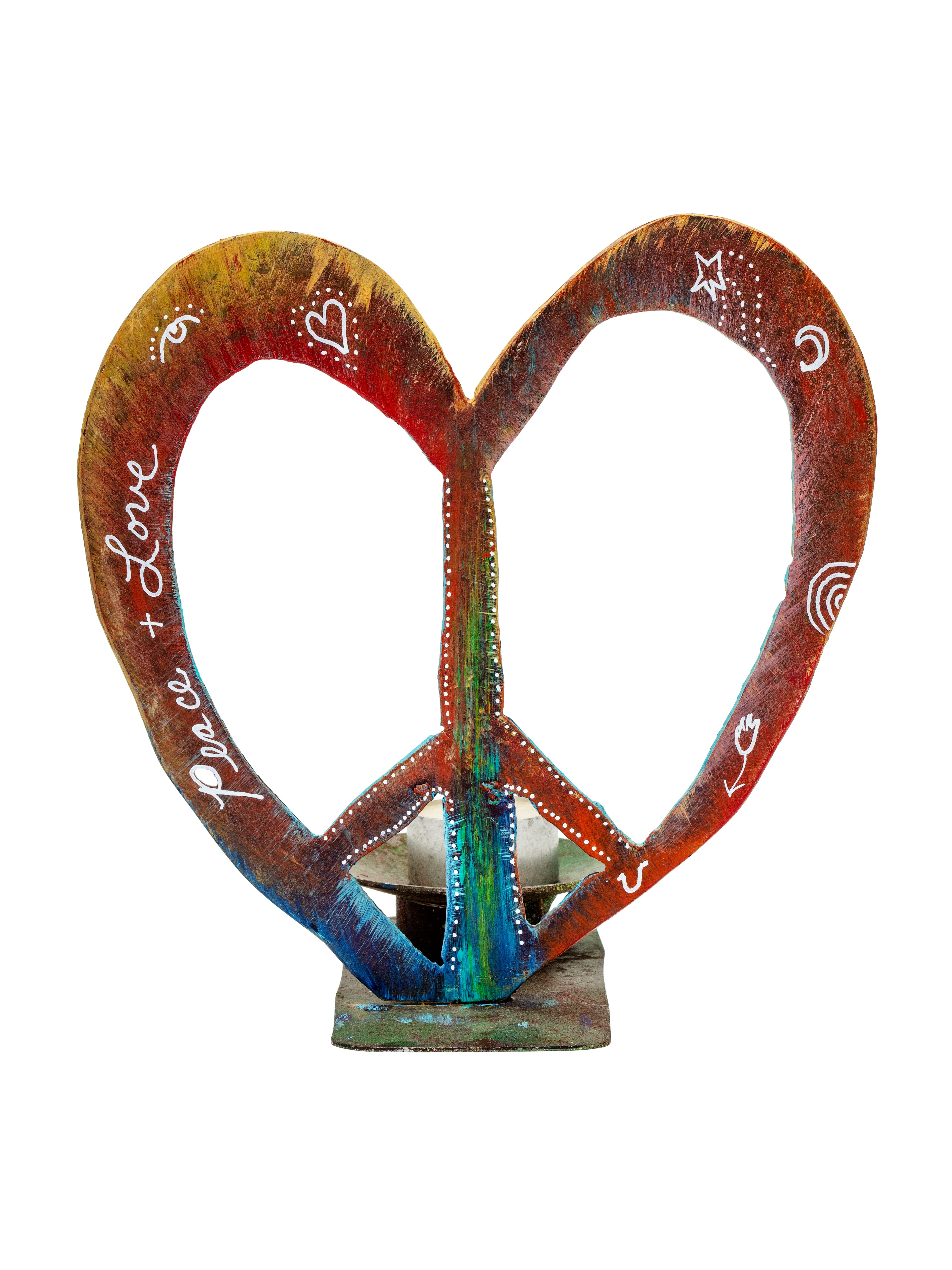 Heart Candle Holder Steel Piece