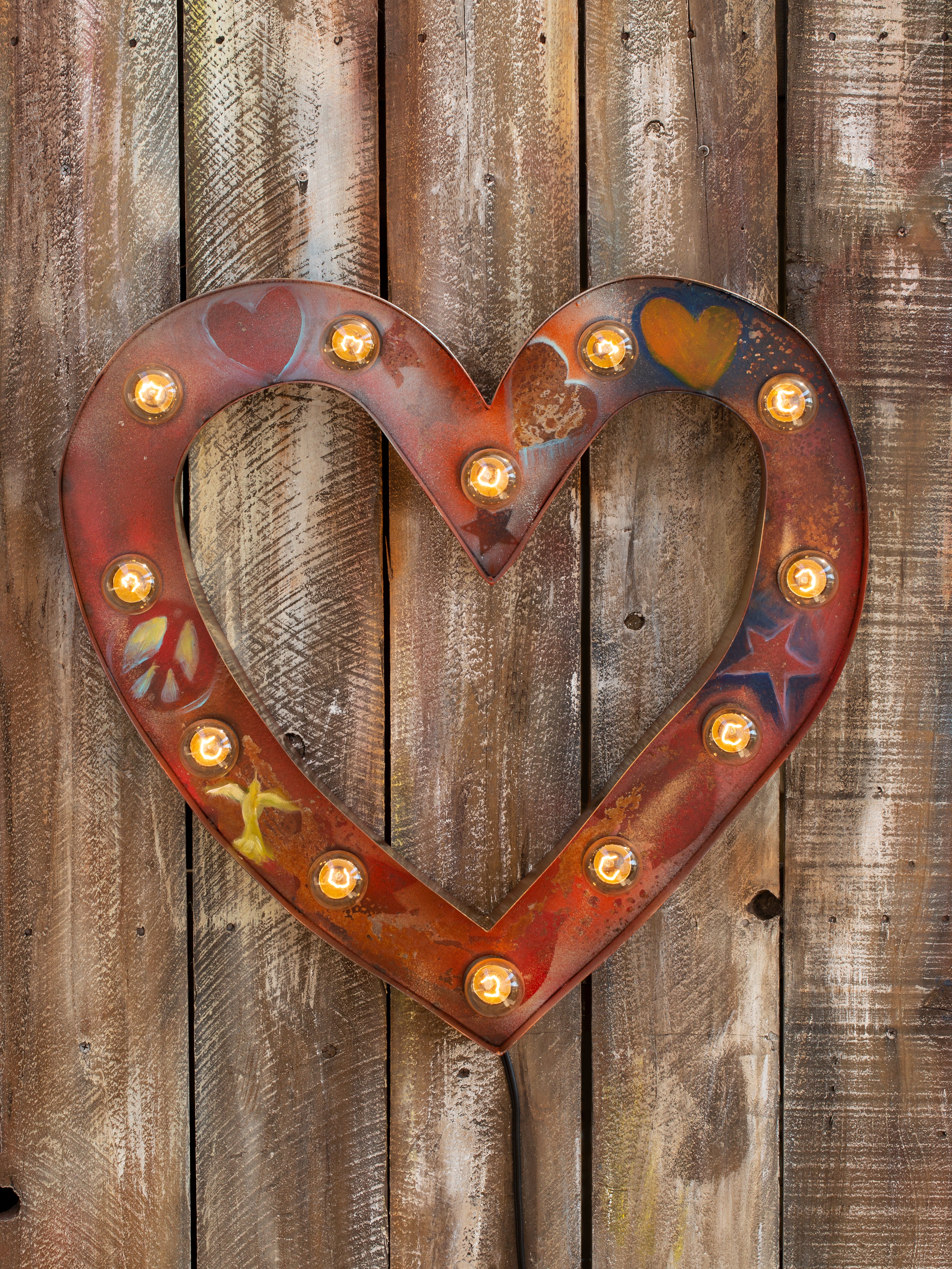 Lighted Steel Heart