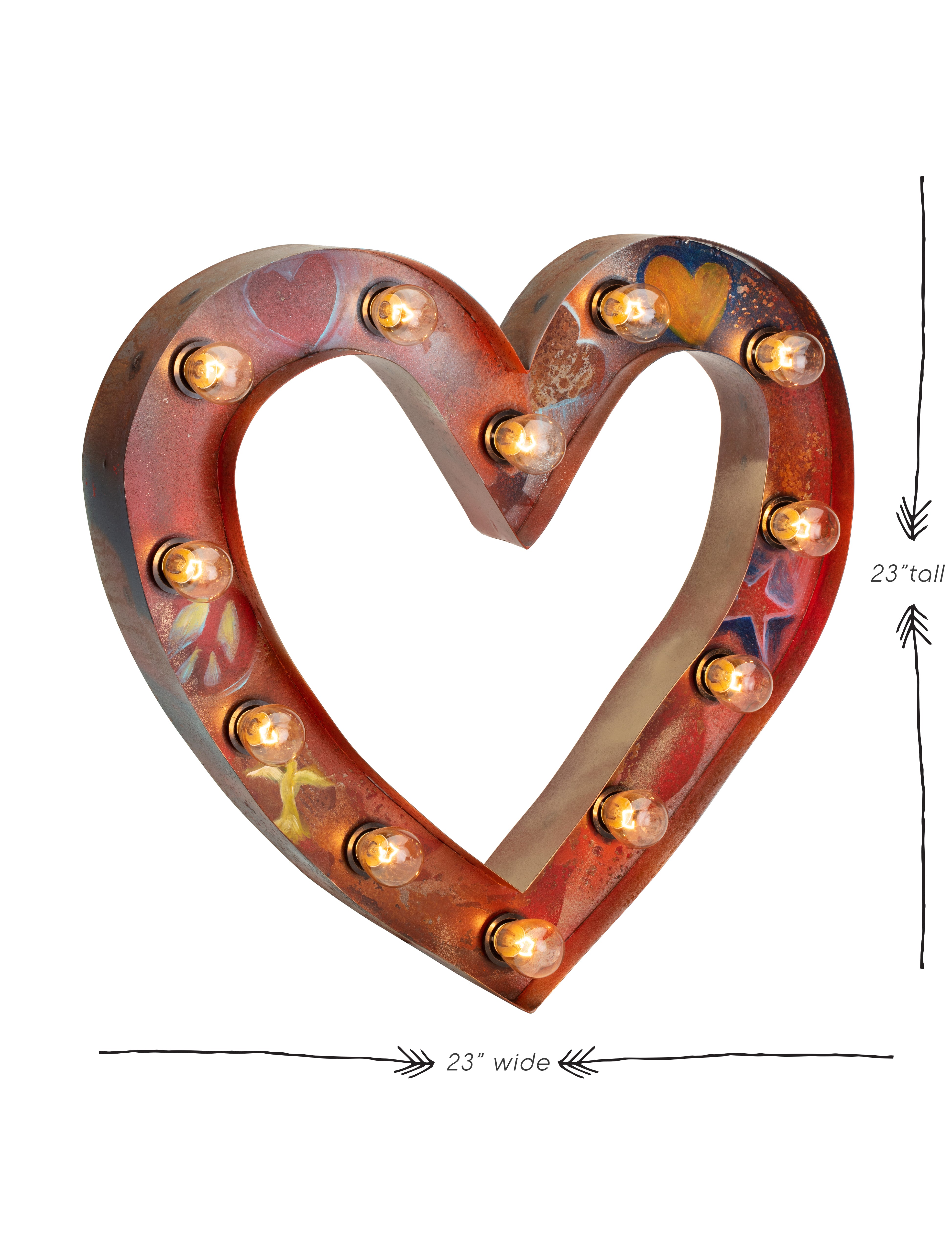 Lighted Steel Heart