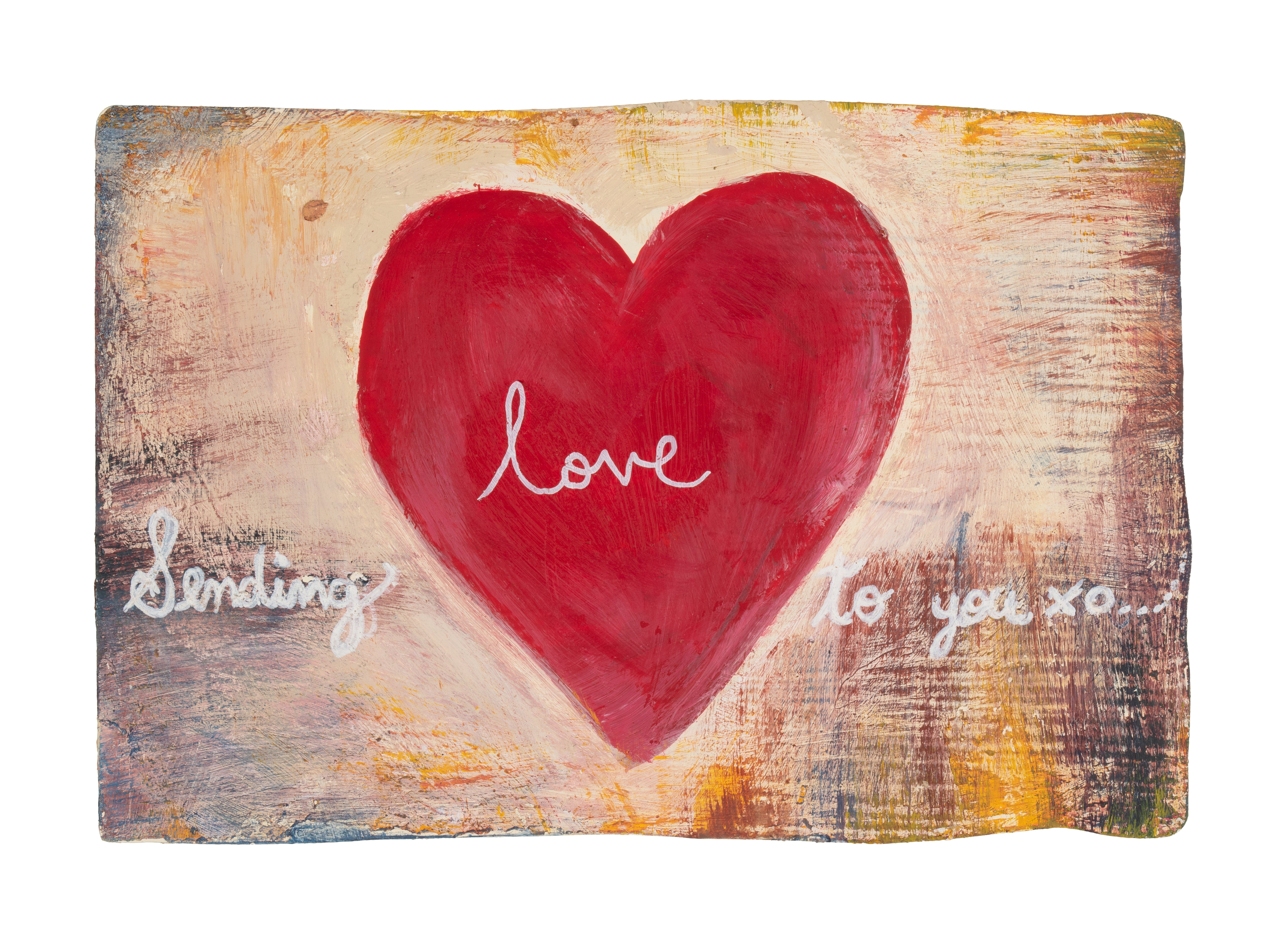 Sending My Love Steel Postcard
