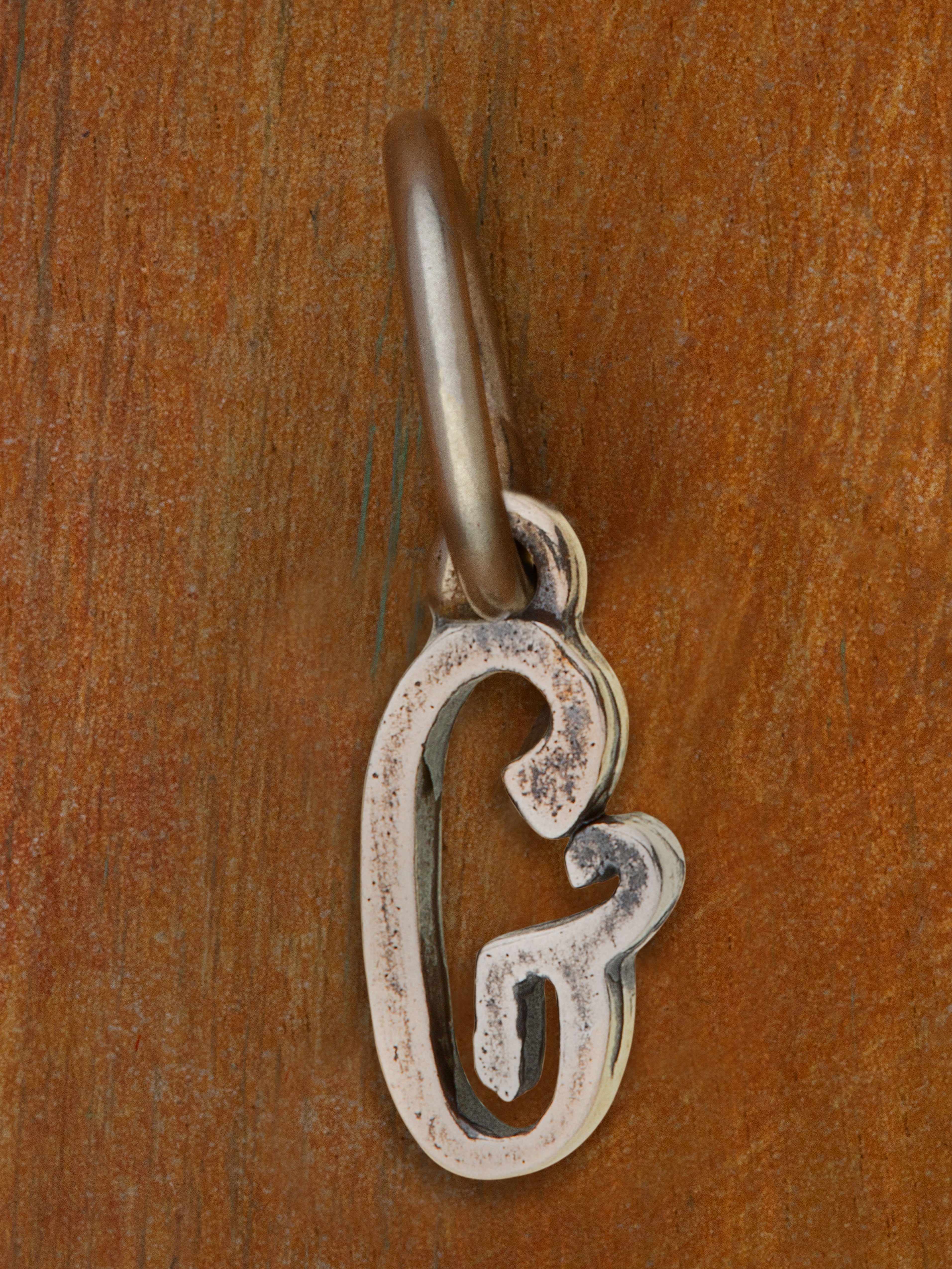 Artful Letter Silver Charm