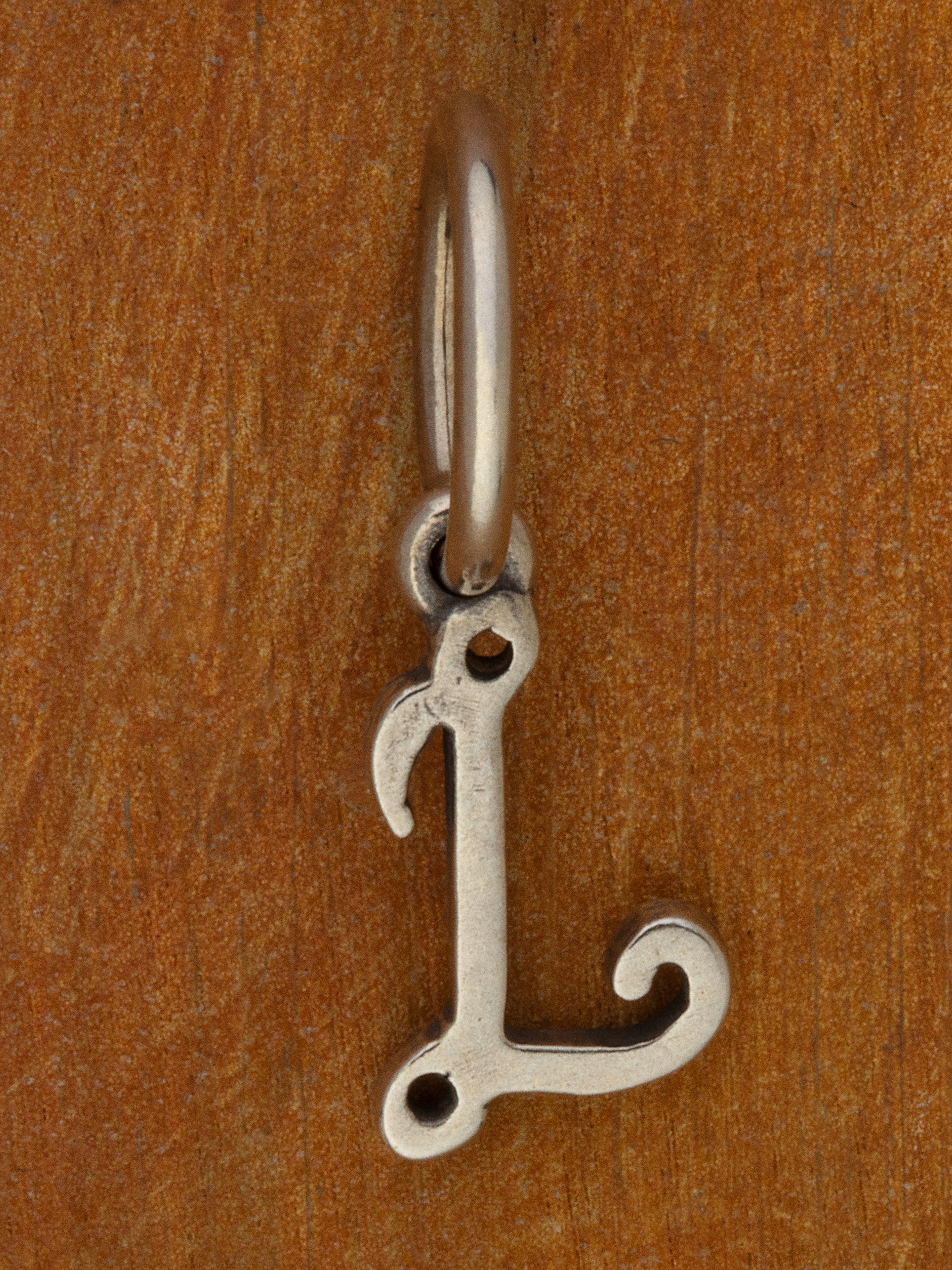Artful Letter Silver Charm