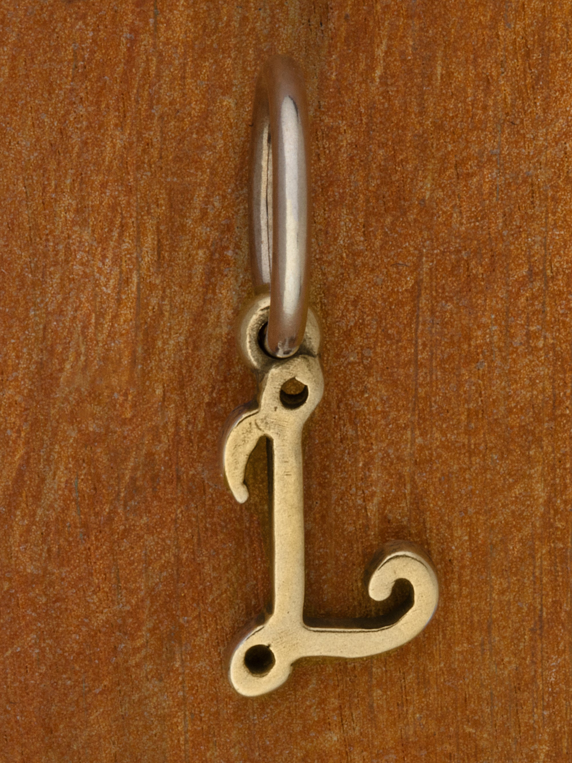 Artful Letter 14K Yellow Gold Charm