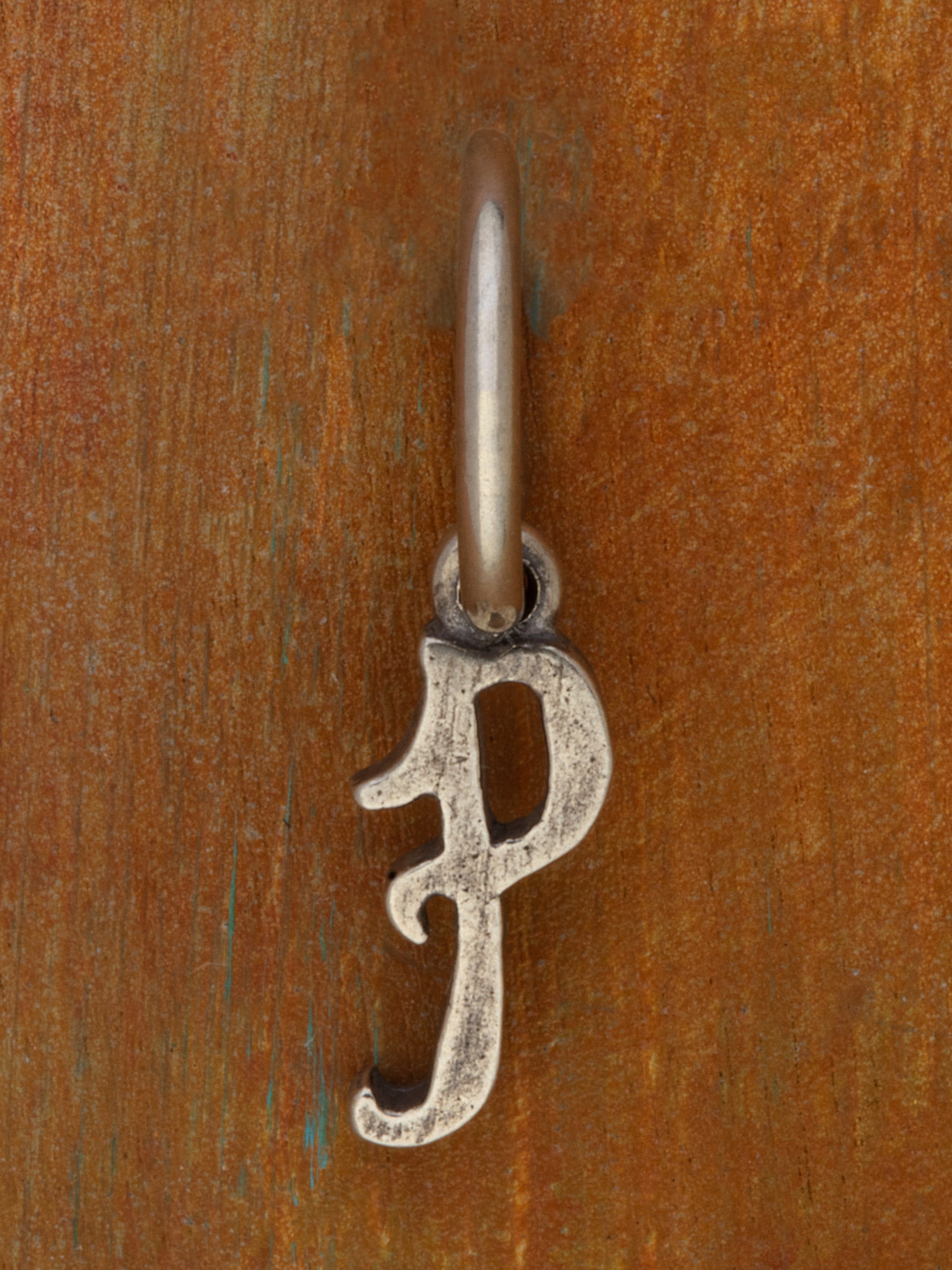 Artful Letter Silver Charm