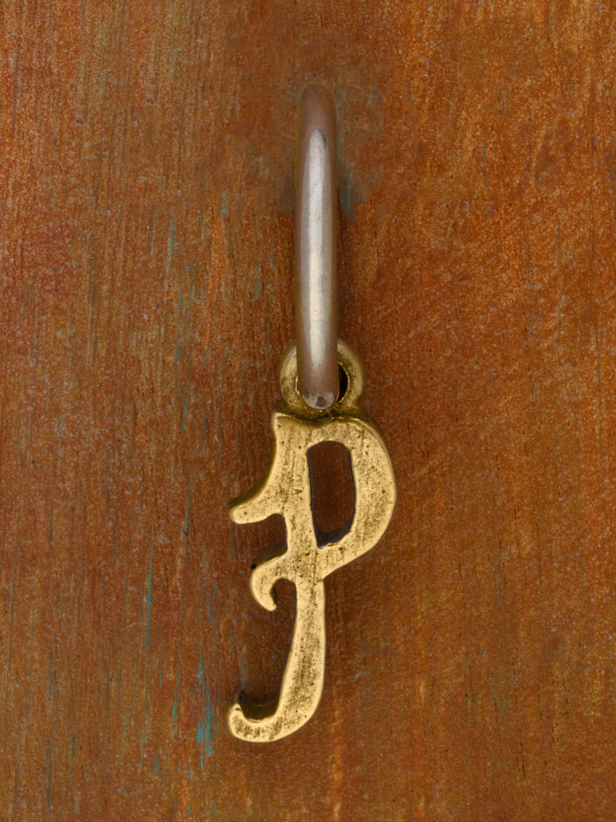 Artful Letter 14K Yellow Gold Charm