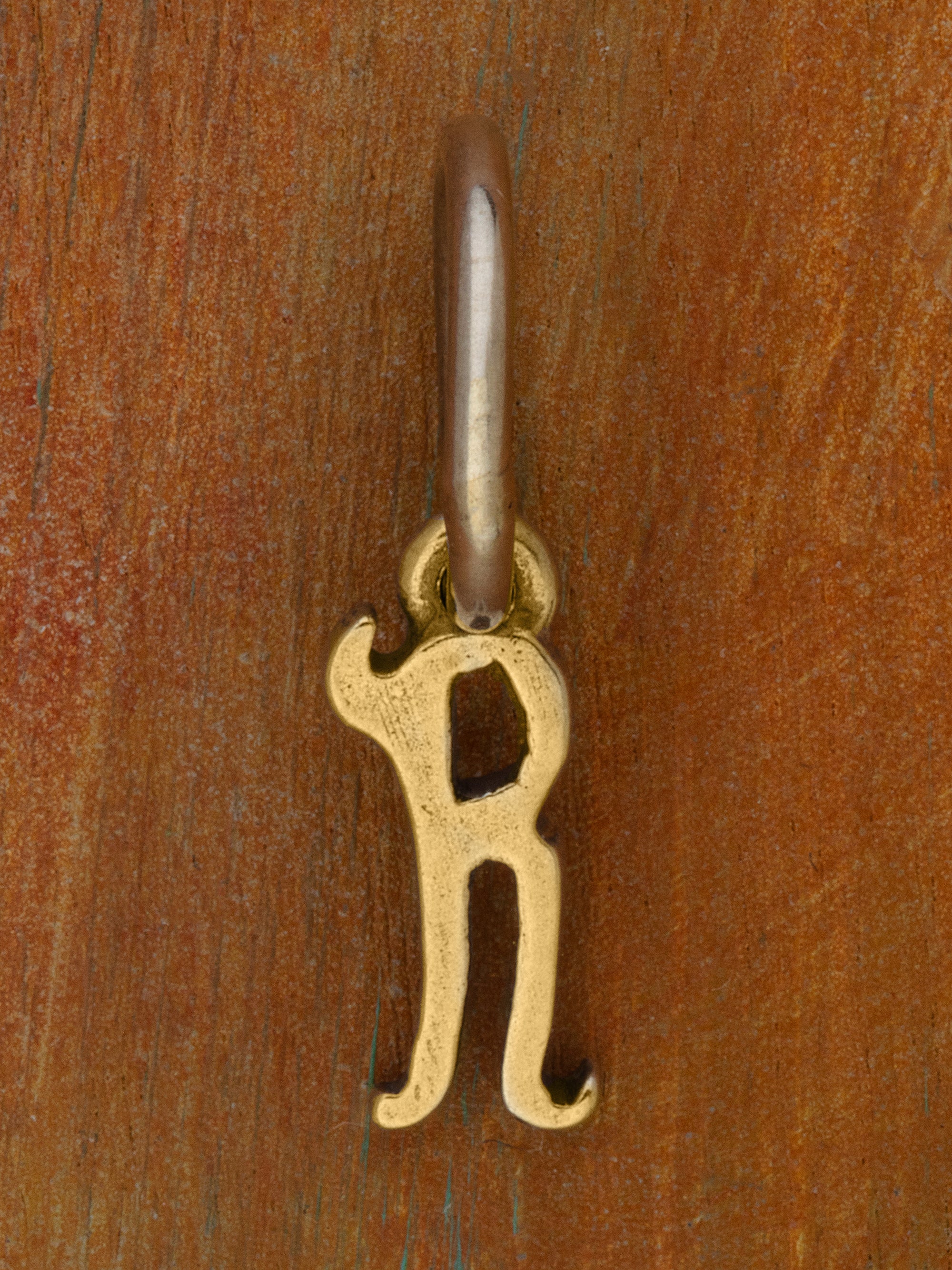 Artful Letter 14K Yellow Gold Charm