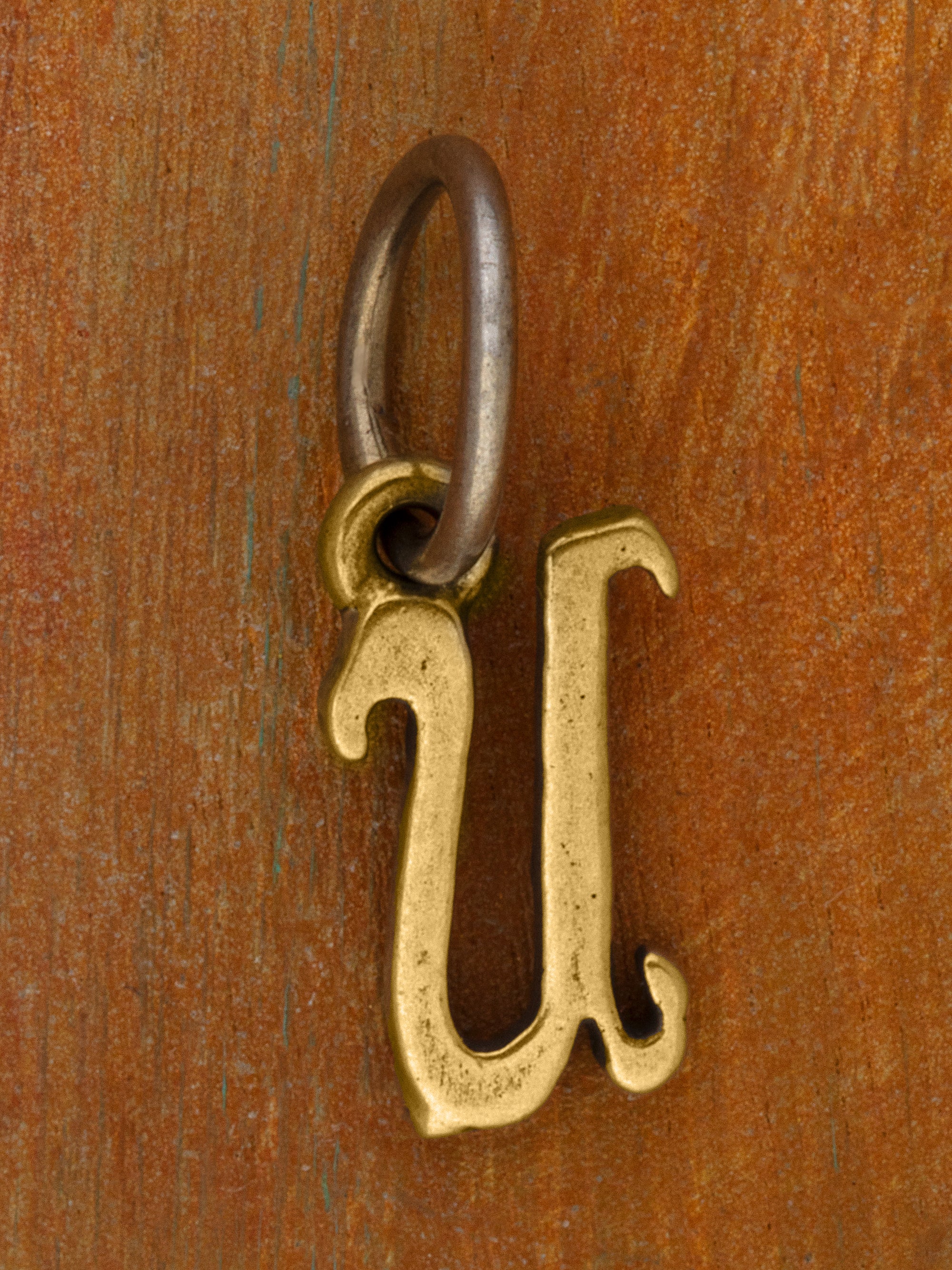 Artful Letter 14K Yellow Gold Charm