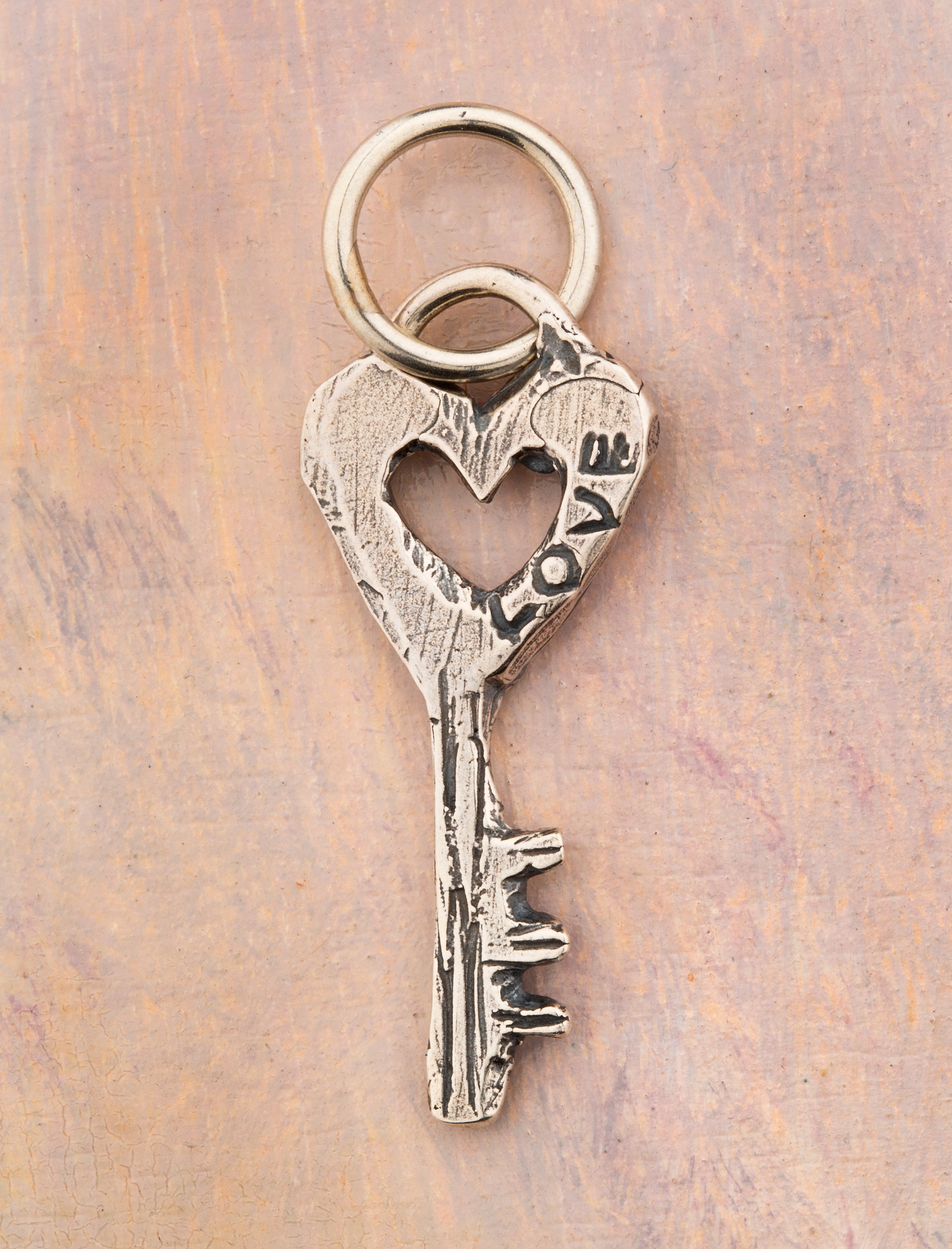 Heart Key Charm