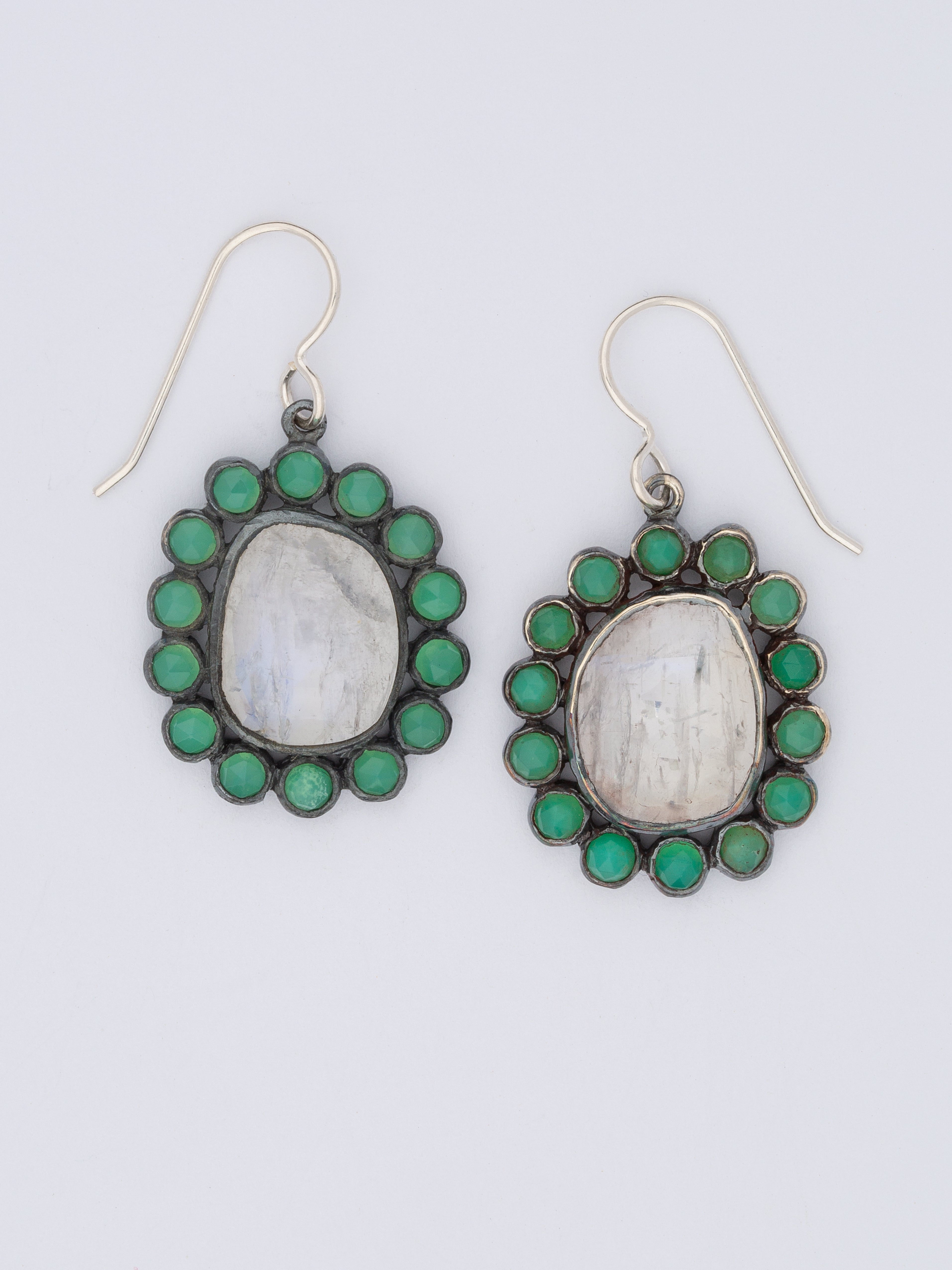 Halo Bloom Moon Earrings