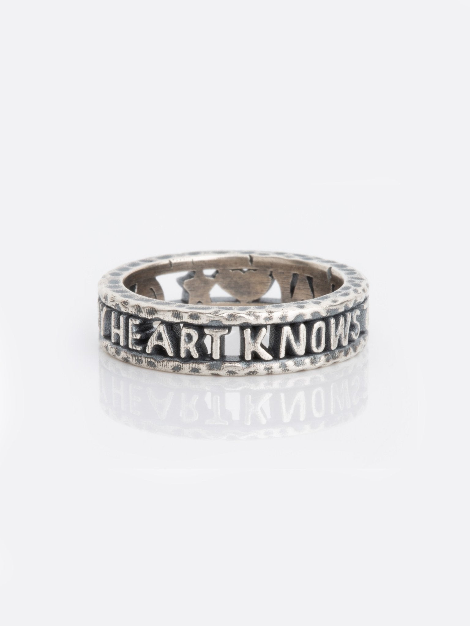 My Heart Knows The Way Sterling Ring — Handmade by Jes MaHarry