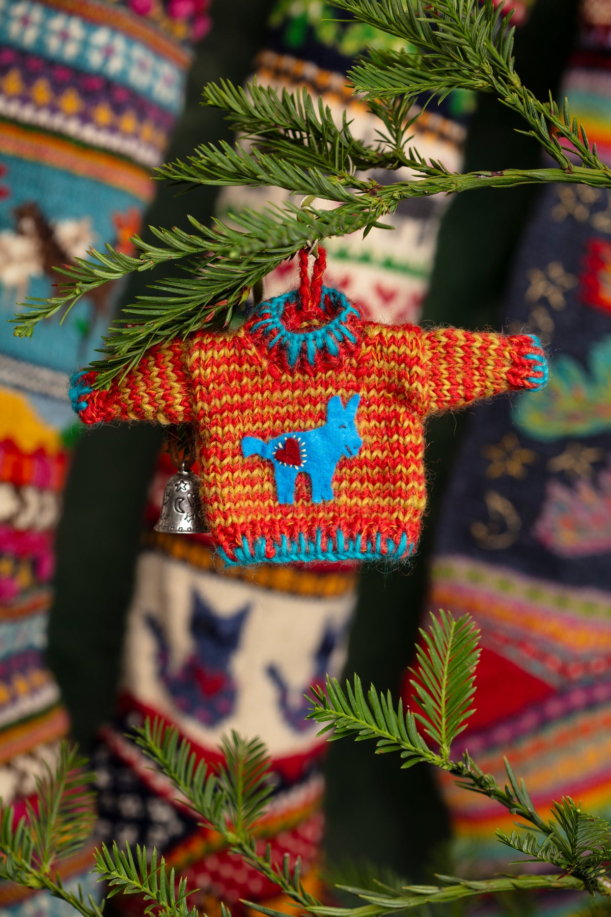 Annabell the Donkey Sweater Ornament