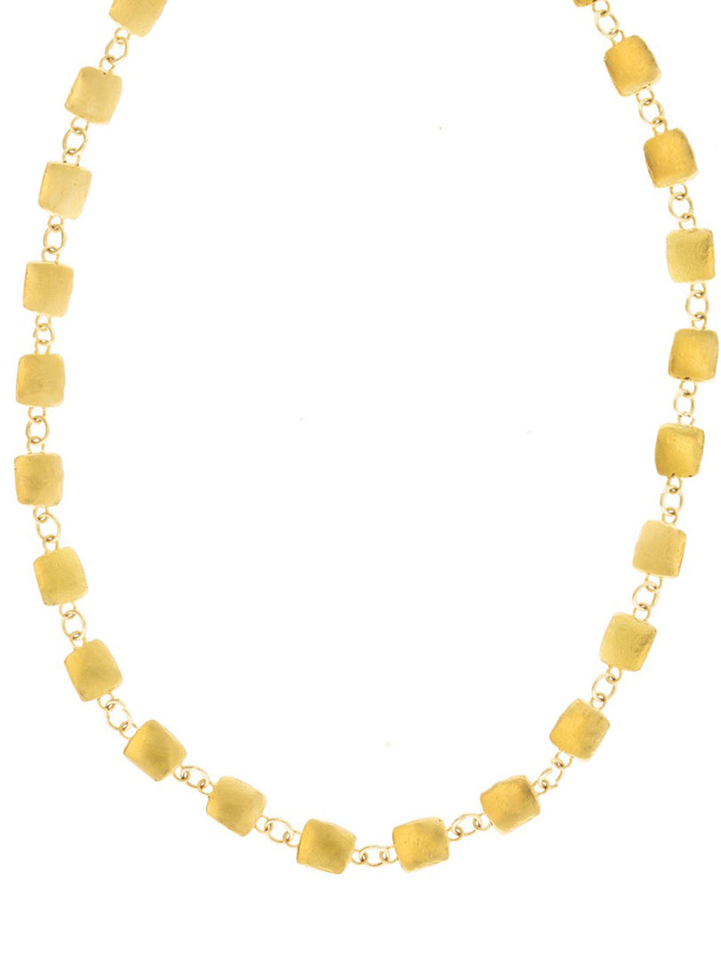 Gold Chiclet Necklace