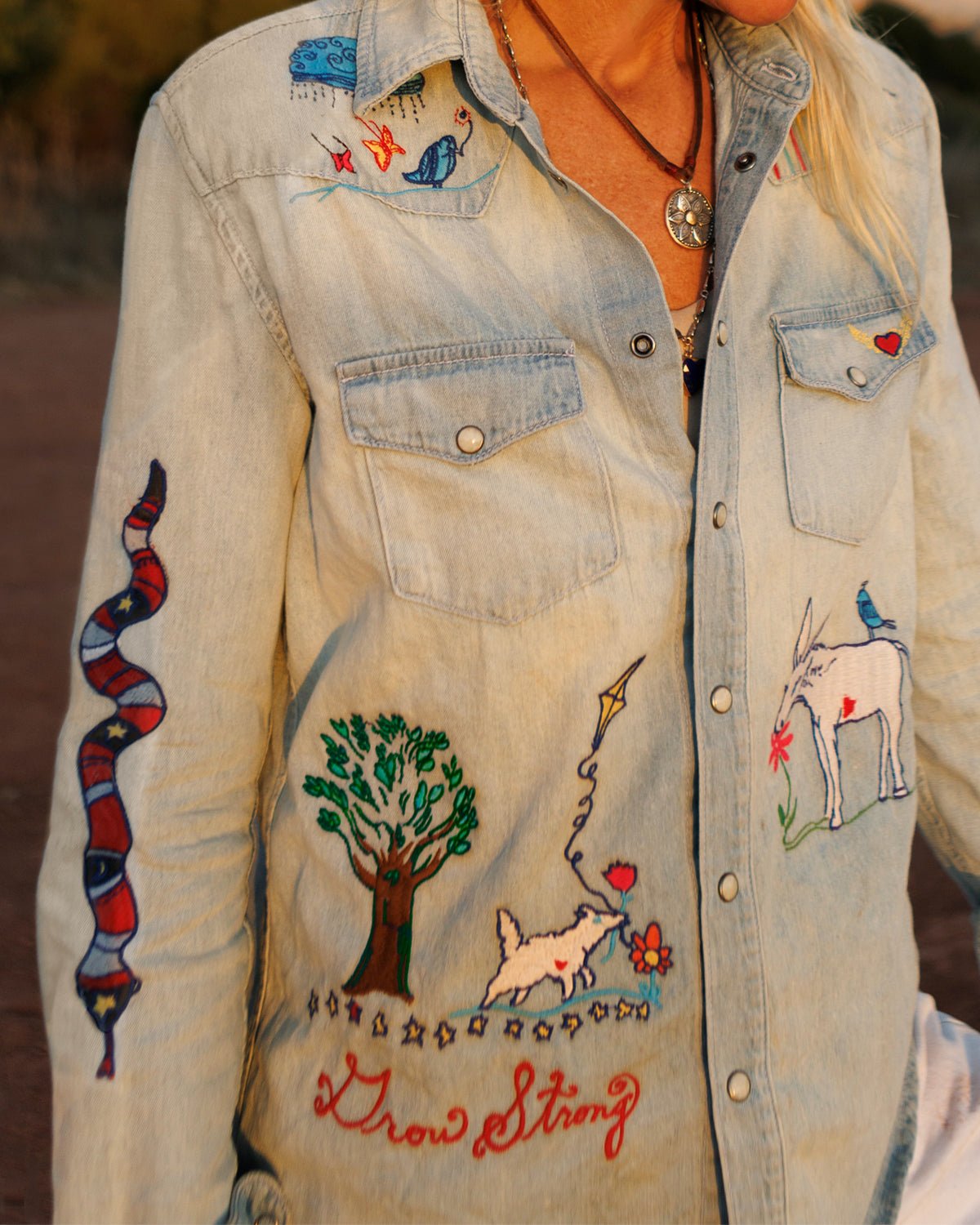 Follow The Sun Denim Shirt - Jes MaHarry