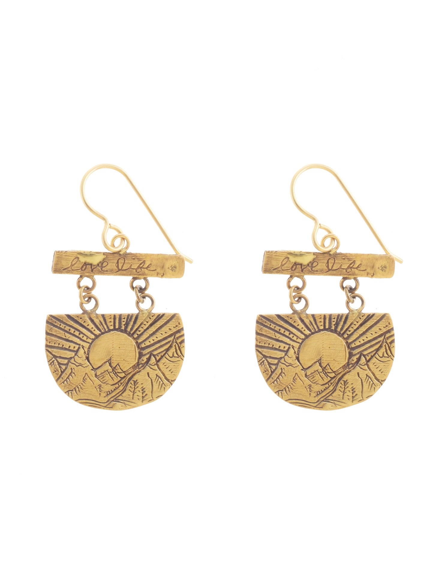 Grand Teton Earrings-Gold