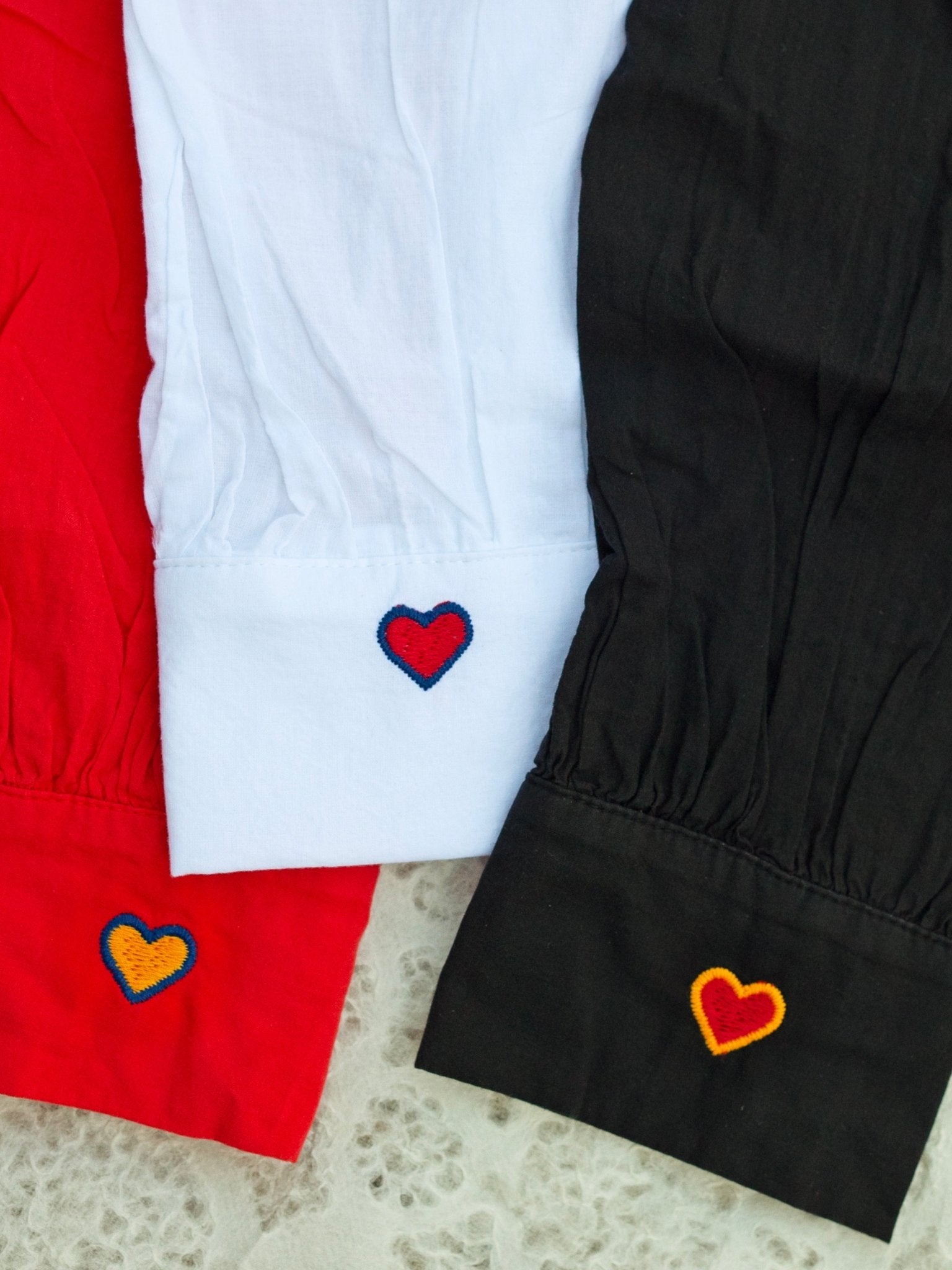 Heart on your sleeve shirt- Black - Jes MaHarry