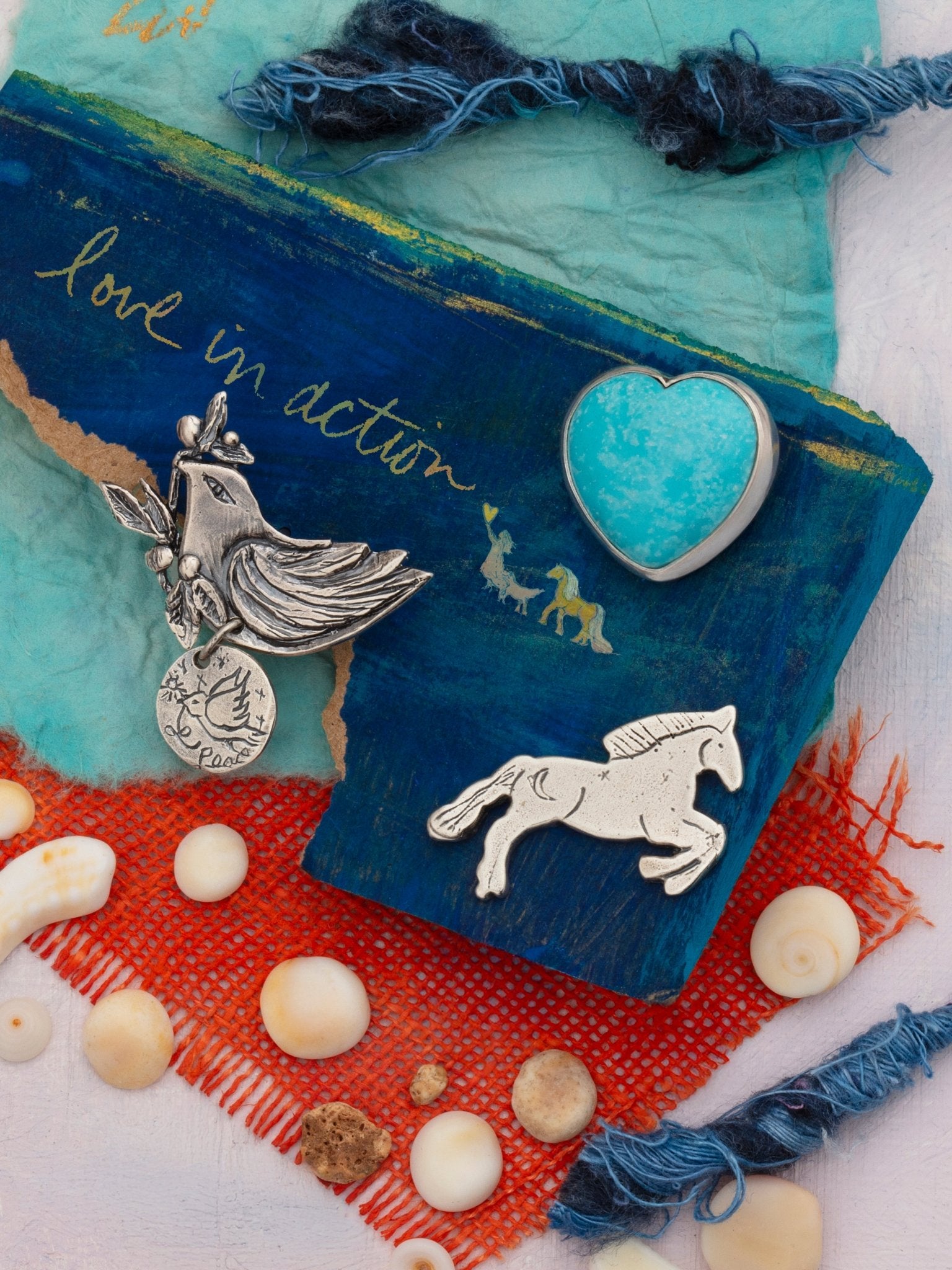 Turquoise Love Pin - Jes MaHarry
