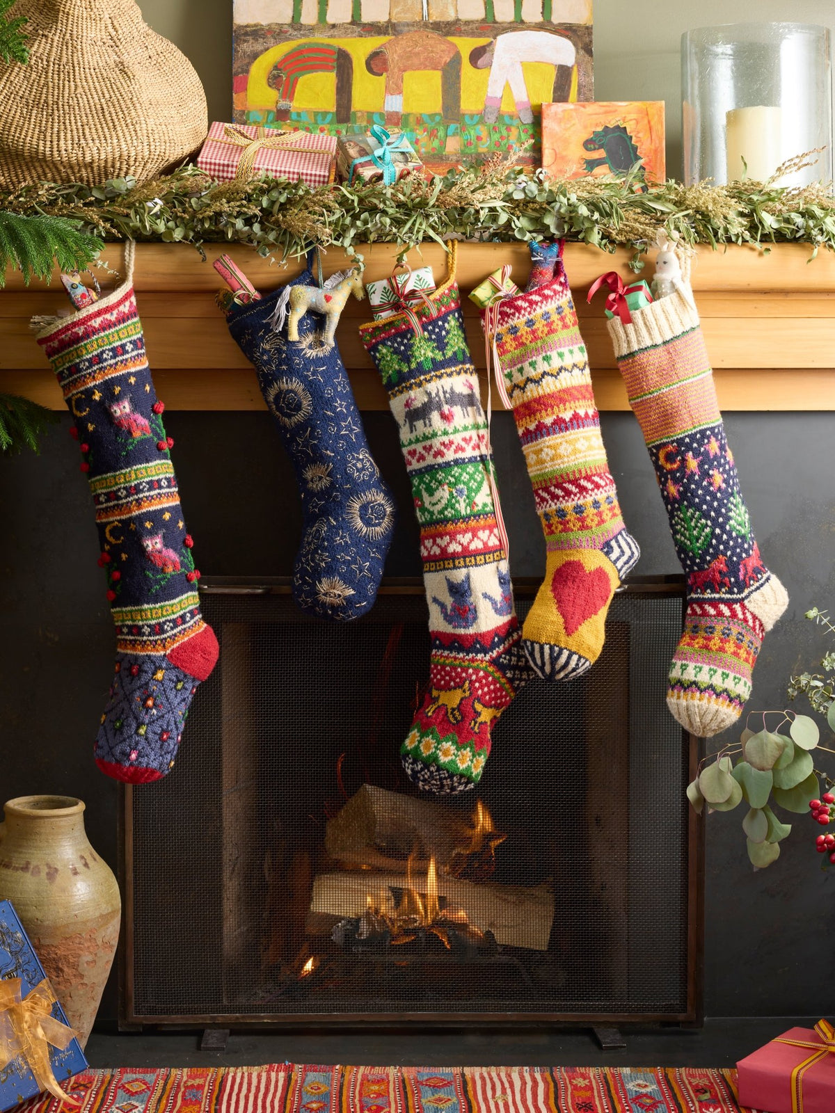 Shine Bright Handknit And Hand-Embroidered Stocking — Handmade by Jes MaHarry