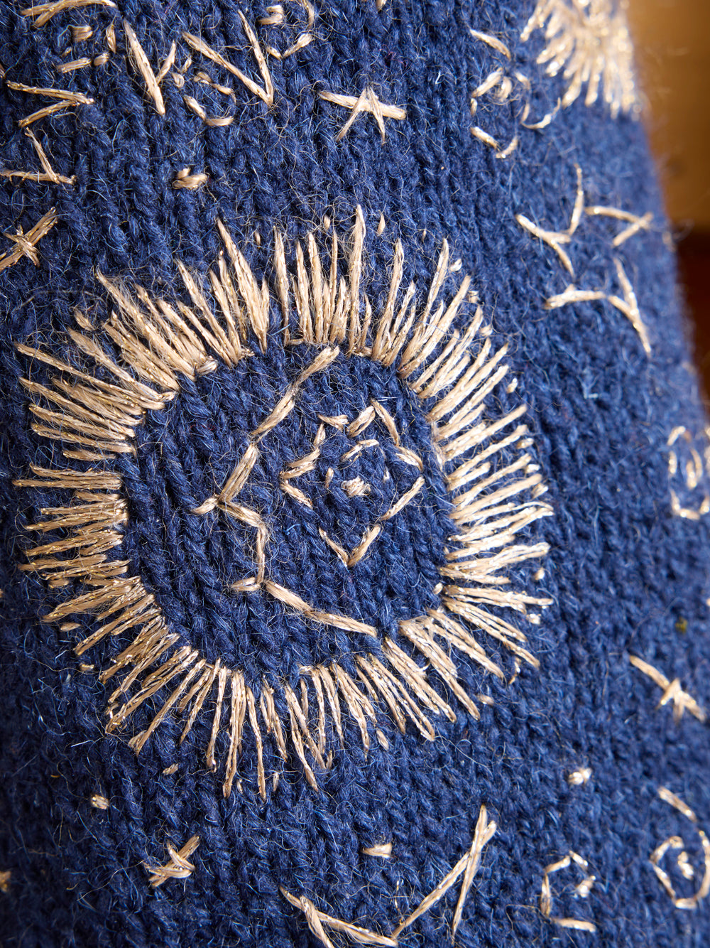 Shine Bright Handknit And Hand-Embroidered Stocking