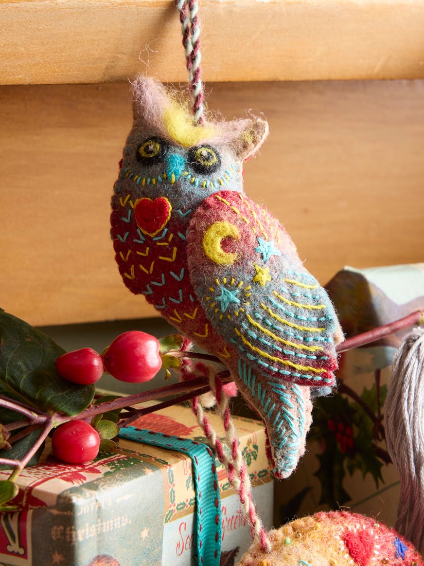 Kind Owl Ornament - Jes MaHarry