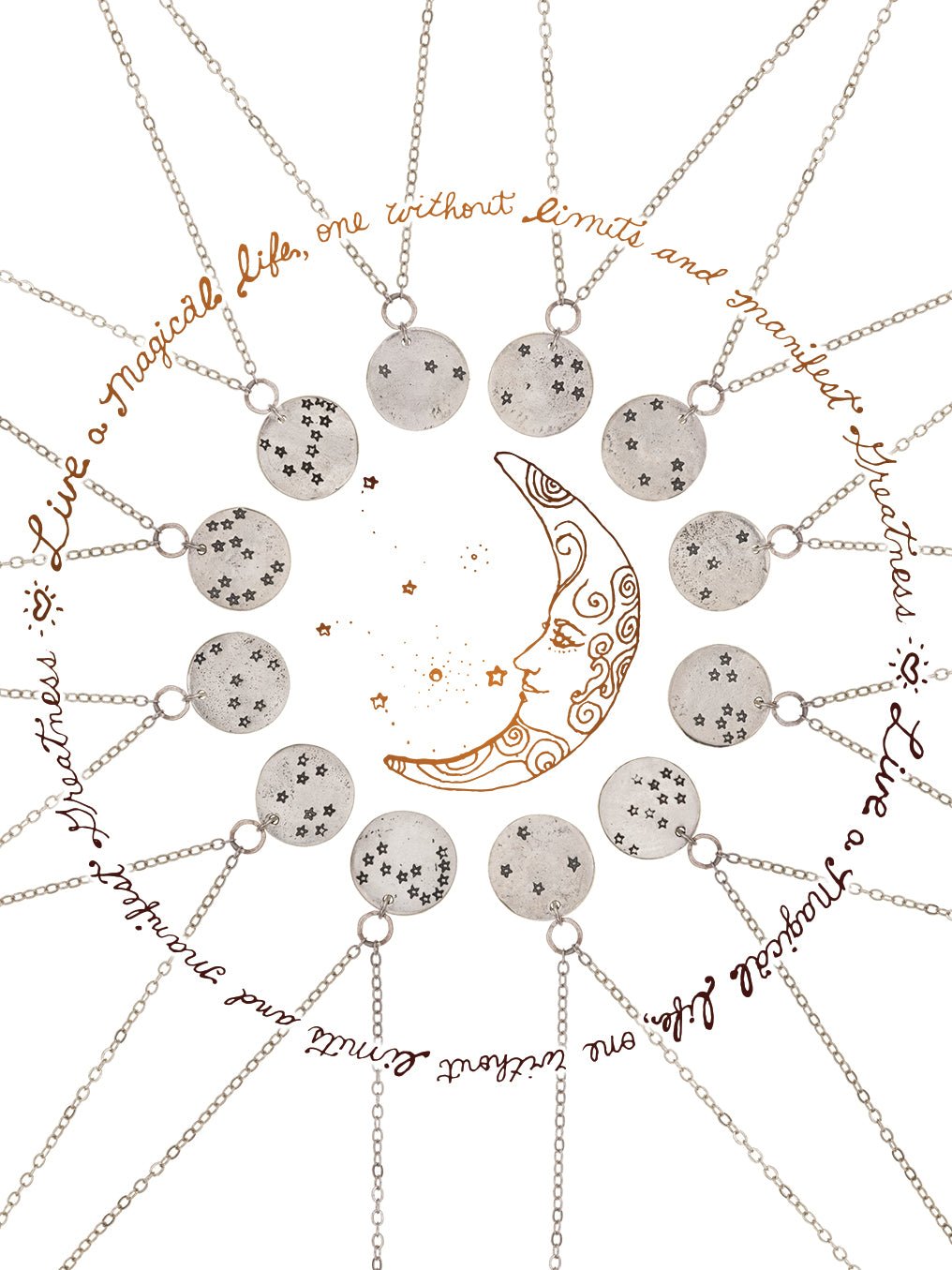 Small Zodiac Disk Necklace — Handmade by Jes MaHarry