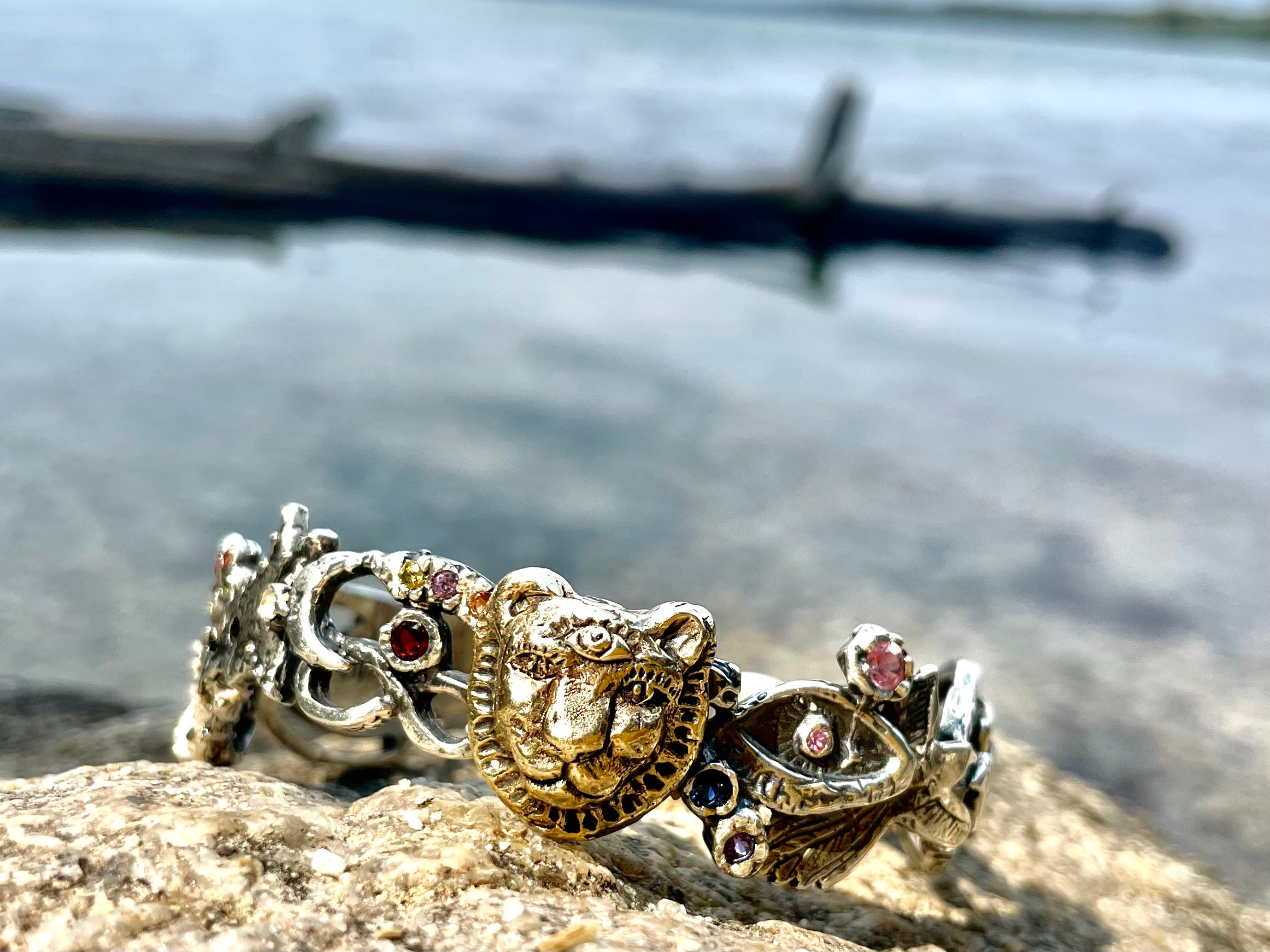 The Lioness and Her Gems Cuff