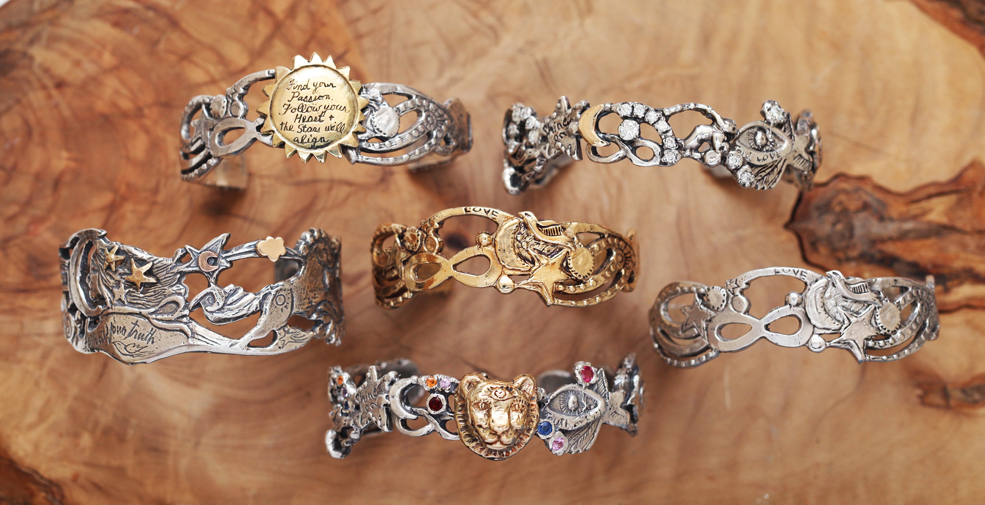 The Lioness and Her Gems Cuff