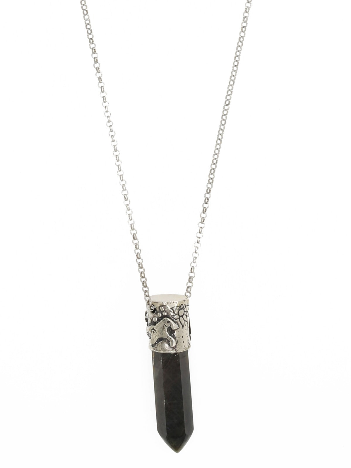 Power Stone Tourmaline Necklace In Sterling