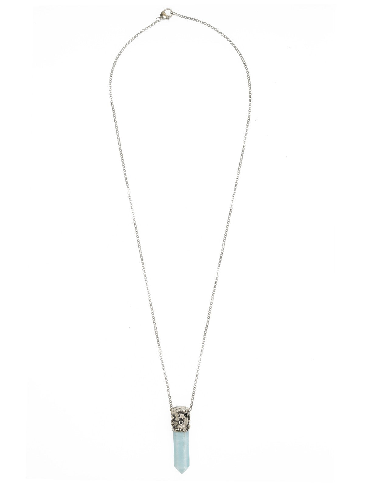Power Stone Larimar Necklace In Sterling