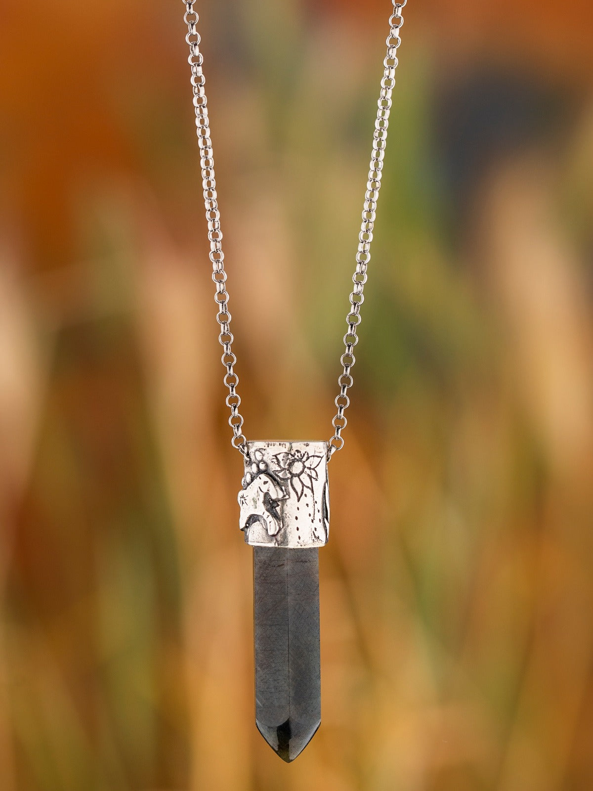 Power Stone Tourmaline Necklace In Sterling