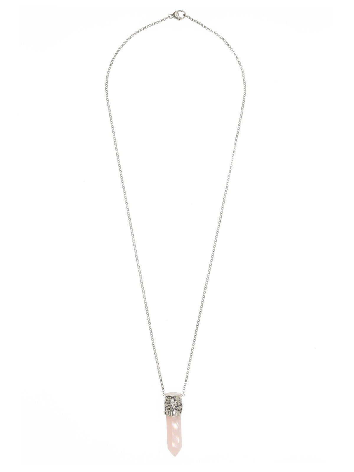 Power Stone Rose Quartz Necklace In Sterling — Handmade by Jes MaHarry