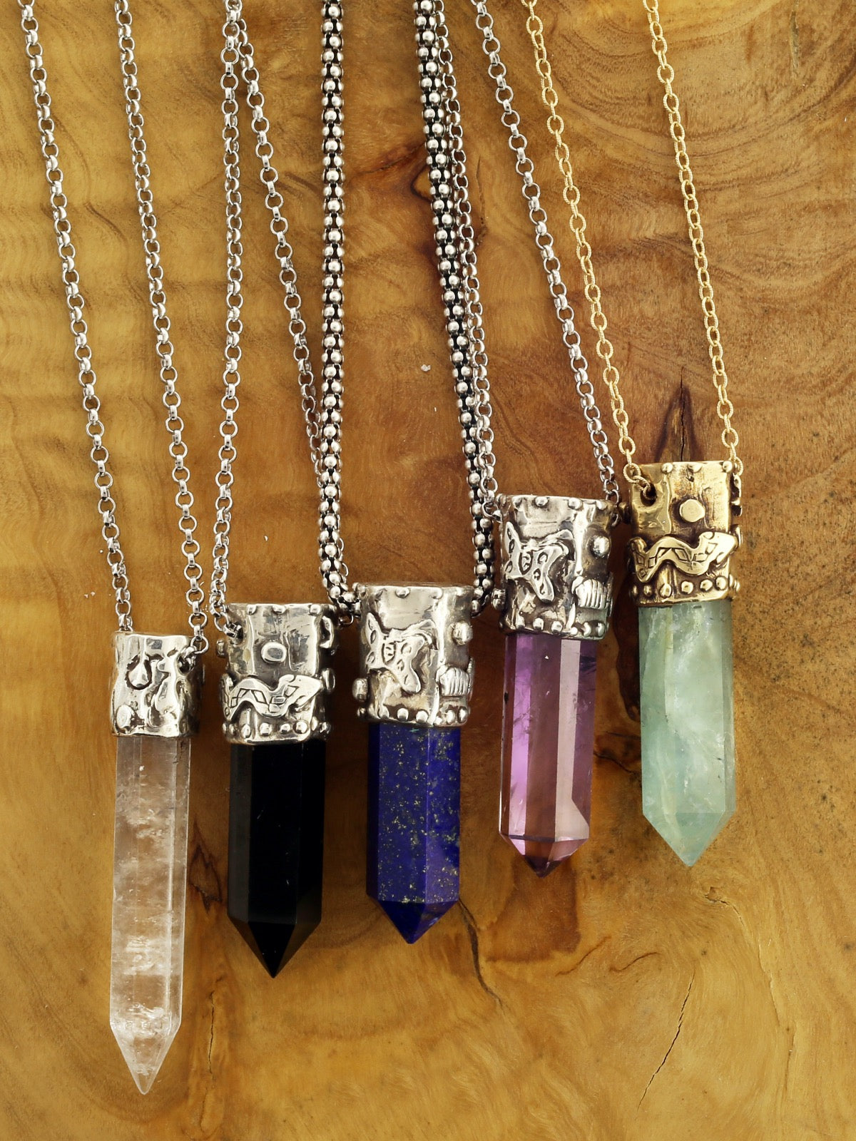 Power Stone Clear Quartz Necklace In Sterling