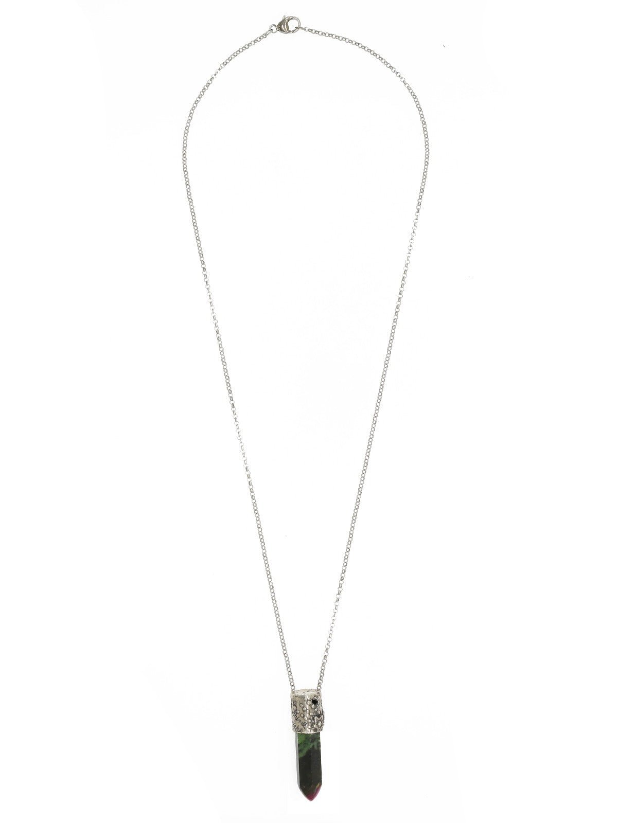 Power Stone Ruby Zoisite Necklace In Sterling — Handmade by Jes MaHarry