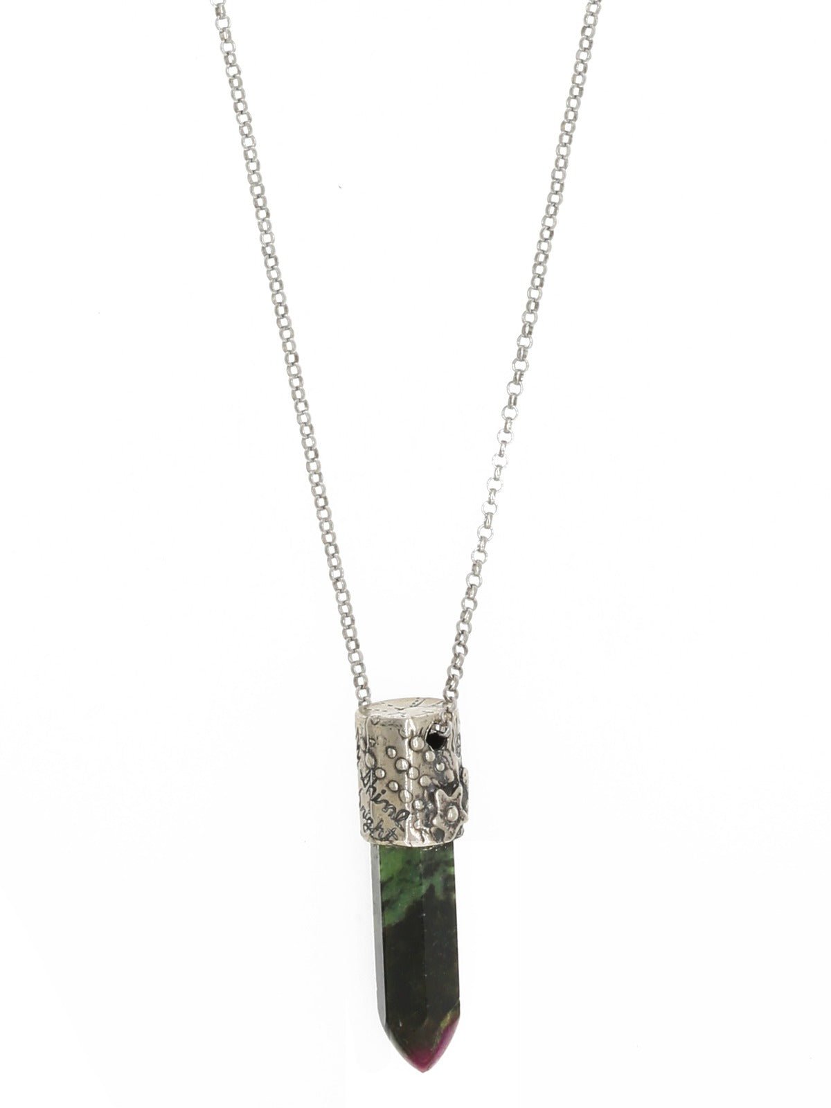 Power Stone Ruby Zoisite Necklace In Sterling — Handmade by Jes MaHarry