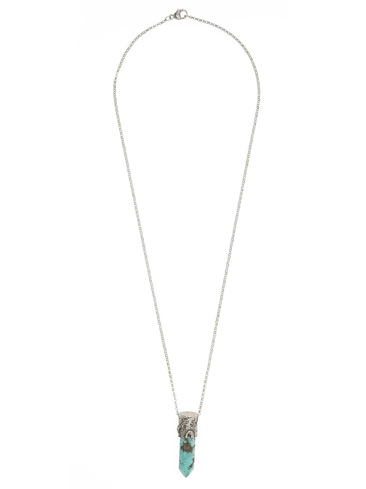 Power Stone Turquoise Necklace In Sterling Silver — Handmade by Jes MaHarry