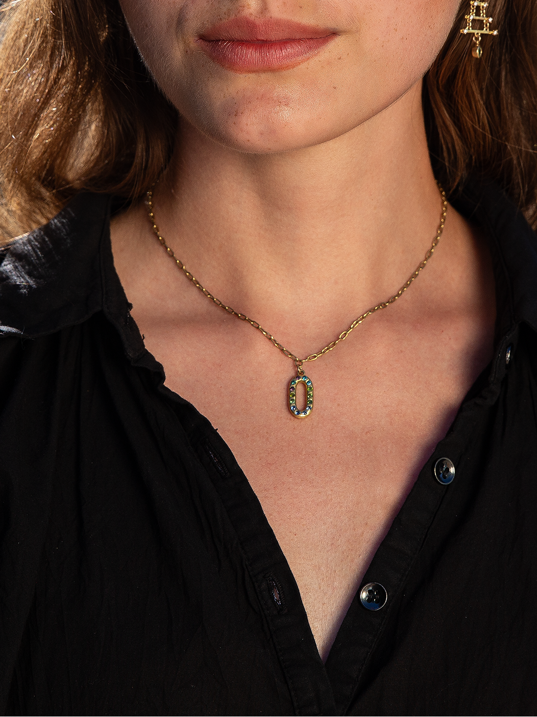 Emerald Heart Cascade Earrings