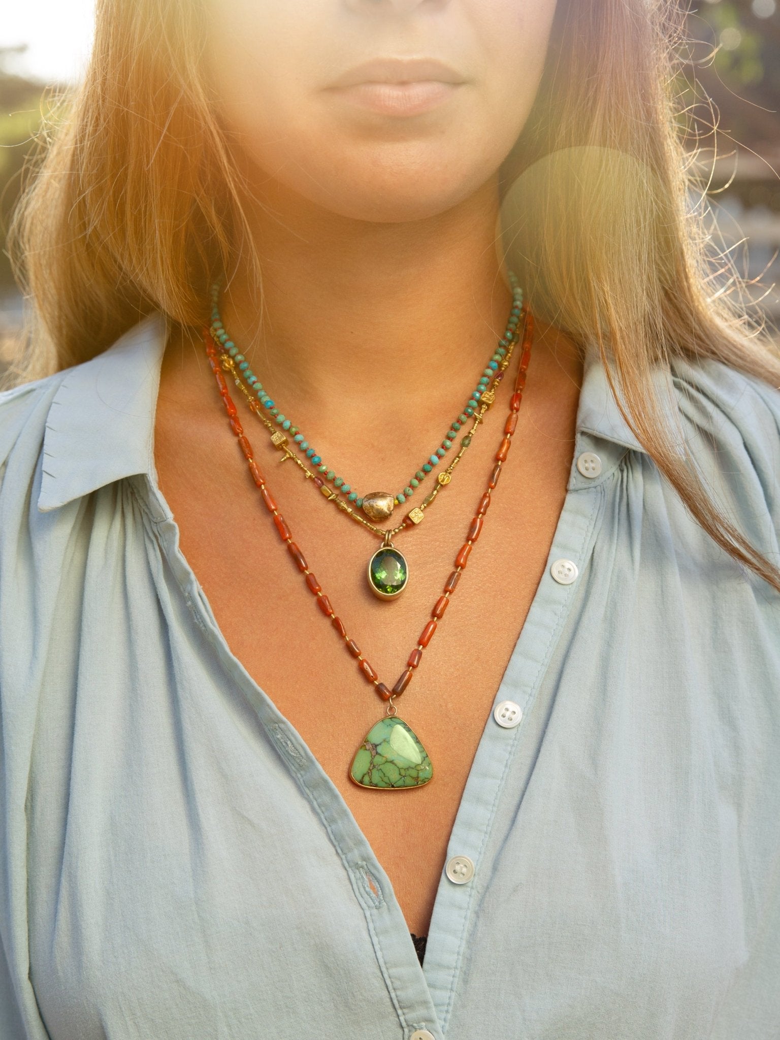 Turquoise Sol Necklace - Jes MaHarry